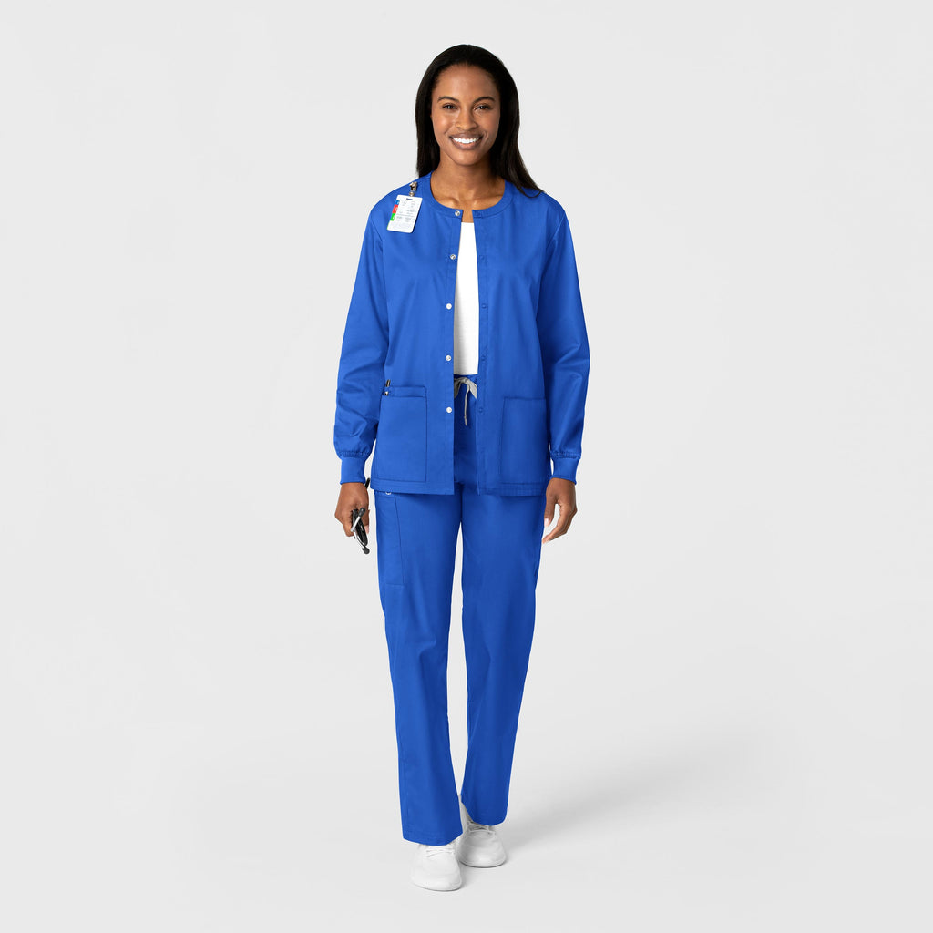 WonderWORK 800 Unisex Snap Front Jacket Royal