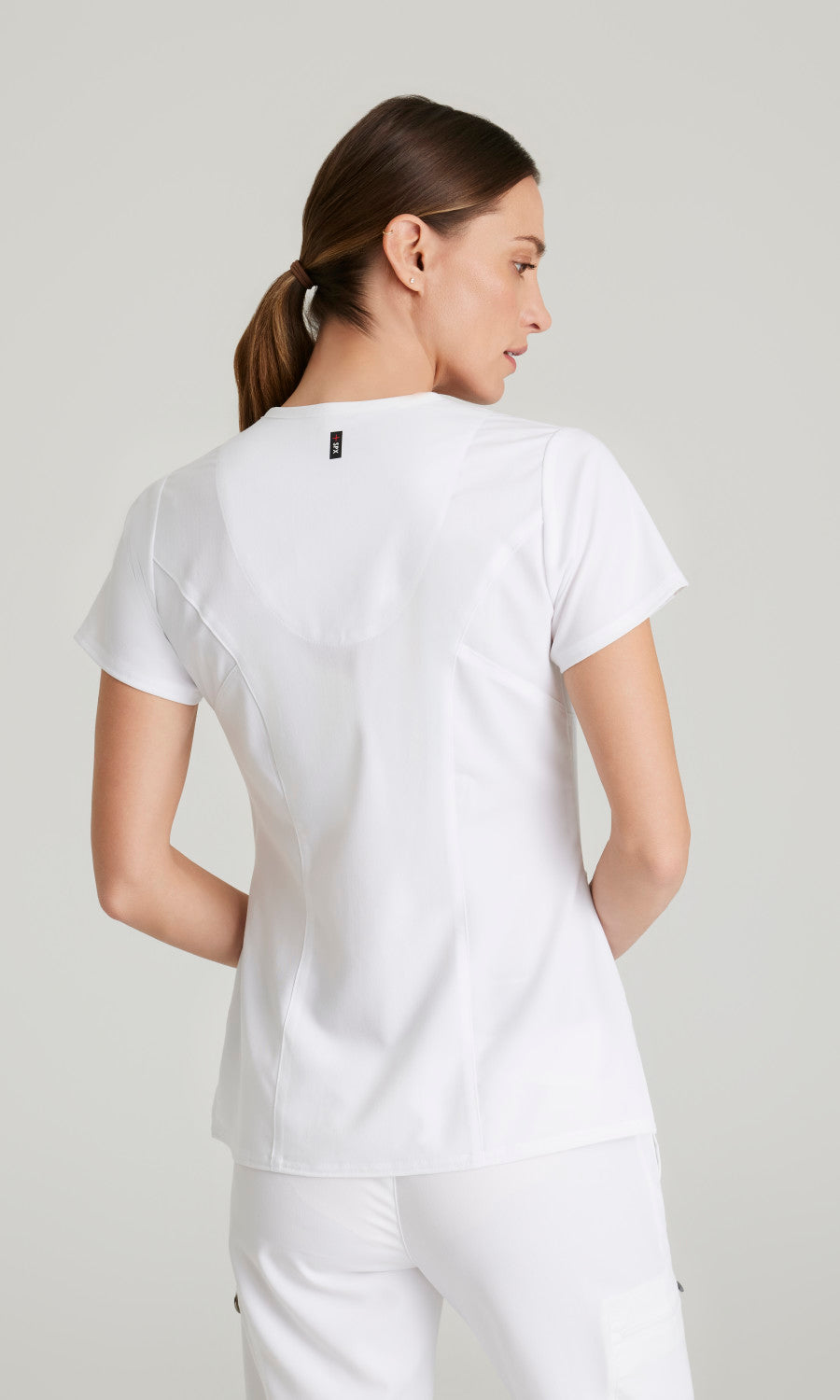 Grey's Anatomy Stretch GRST001 Kim Scrub Top White