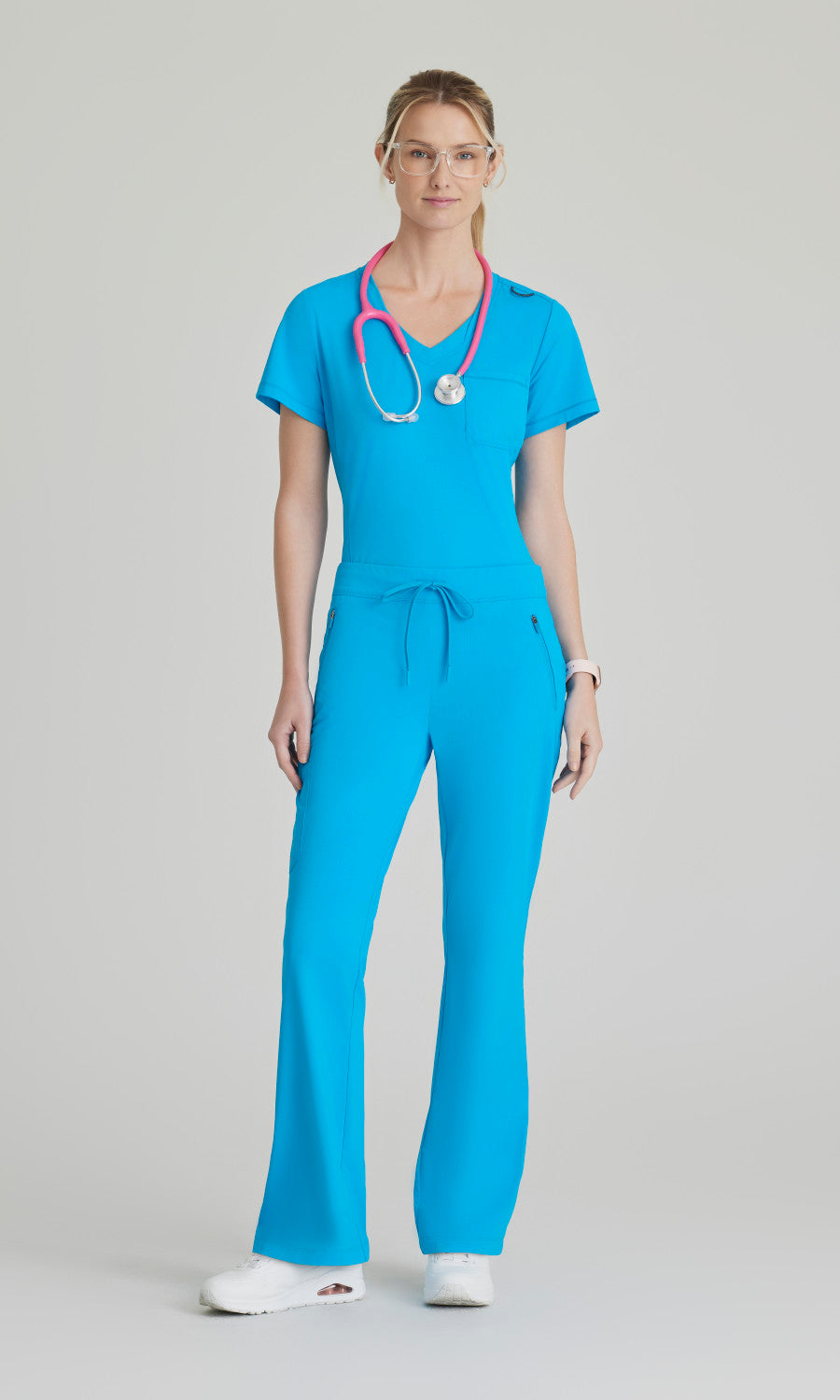 Skechers Slip-Ins Knits SKP656 Glide Knit Flare Scrub Pants Bold Azure