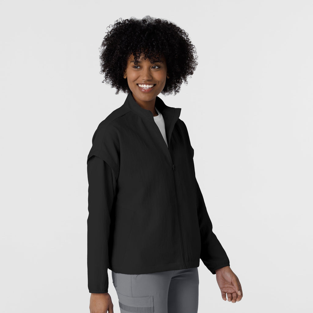 Layers 8014 BreezeBreaker Scrub Jacket Black