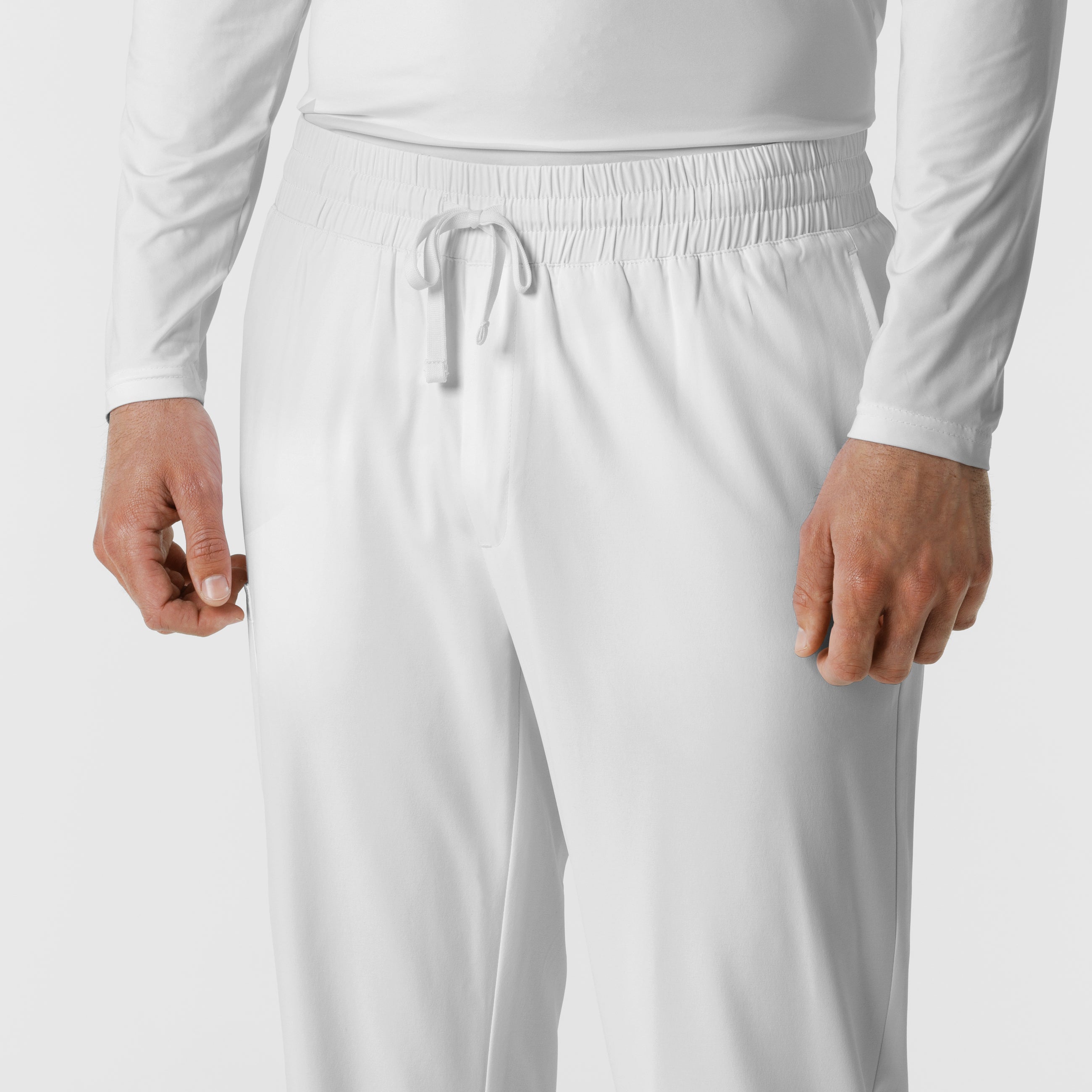 Boundless 5351 Men's Straight Leg Scrub Pants White