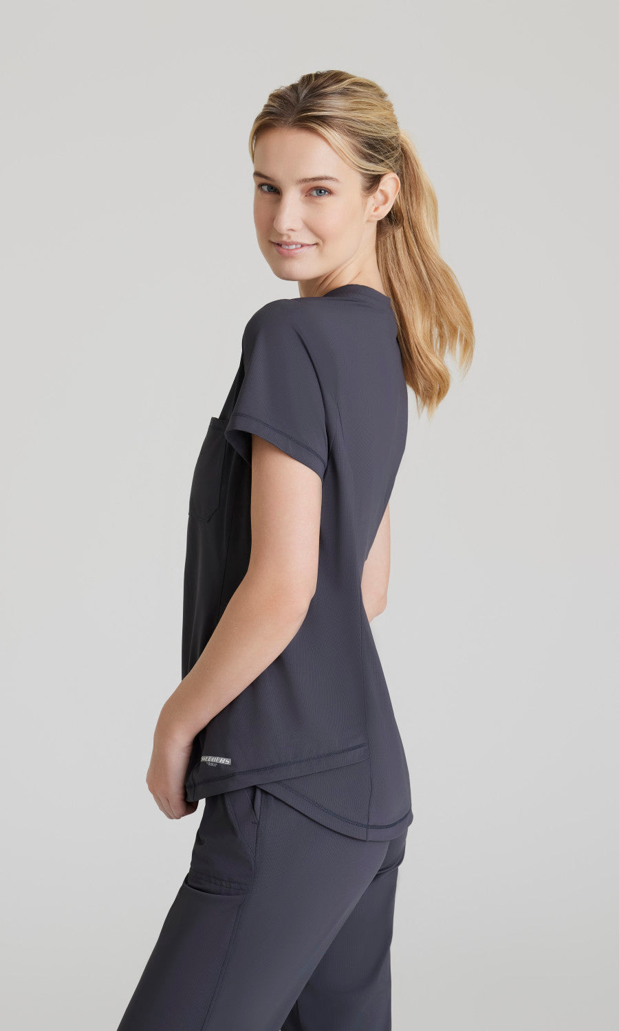 Skechers Slip-Ins Knits SKT221 Flow Knit Scrub Top Pewter