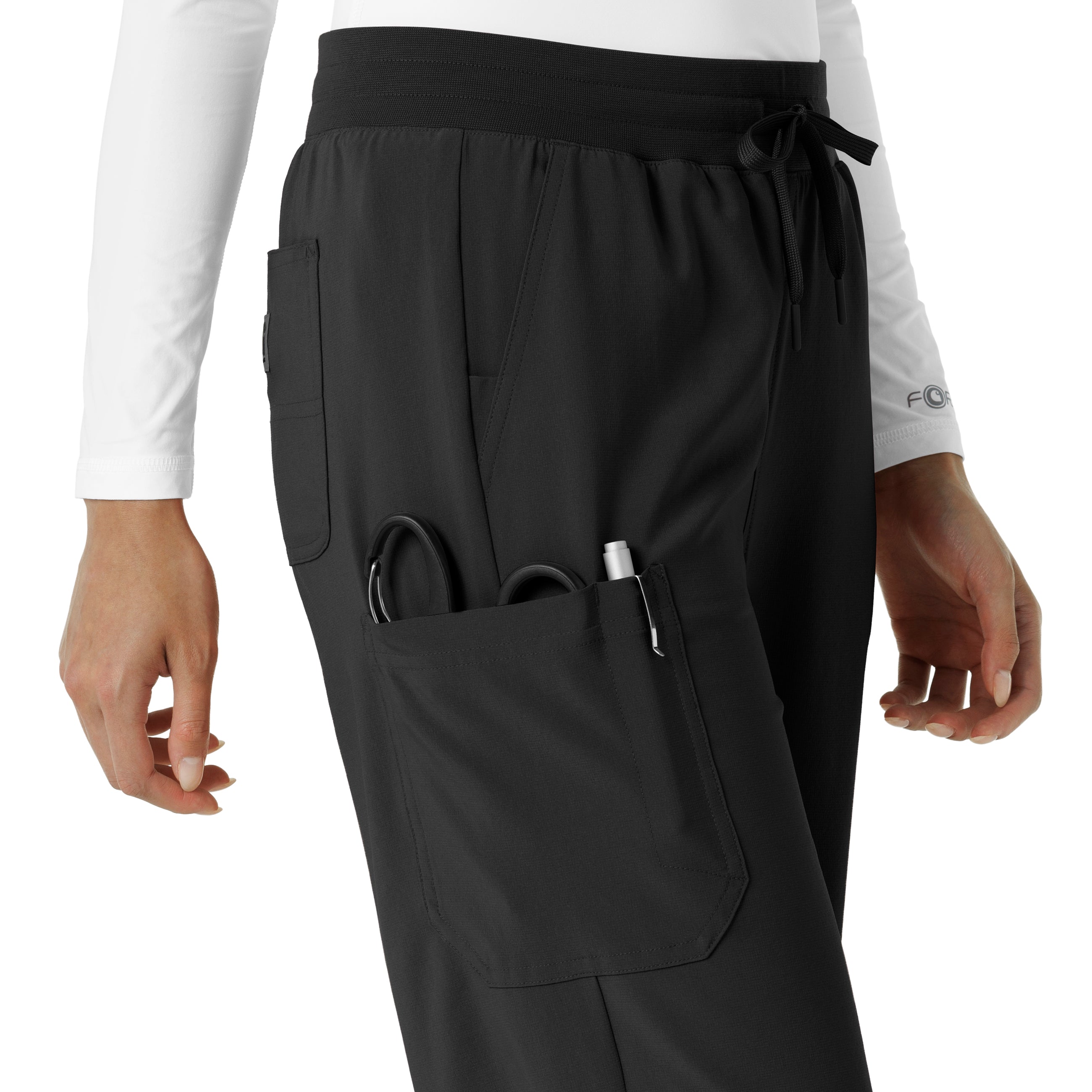 Force Cross-Flex C53310 Boot Cut Scrub Pants Black