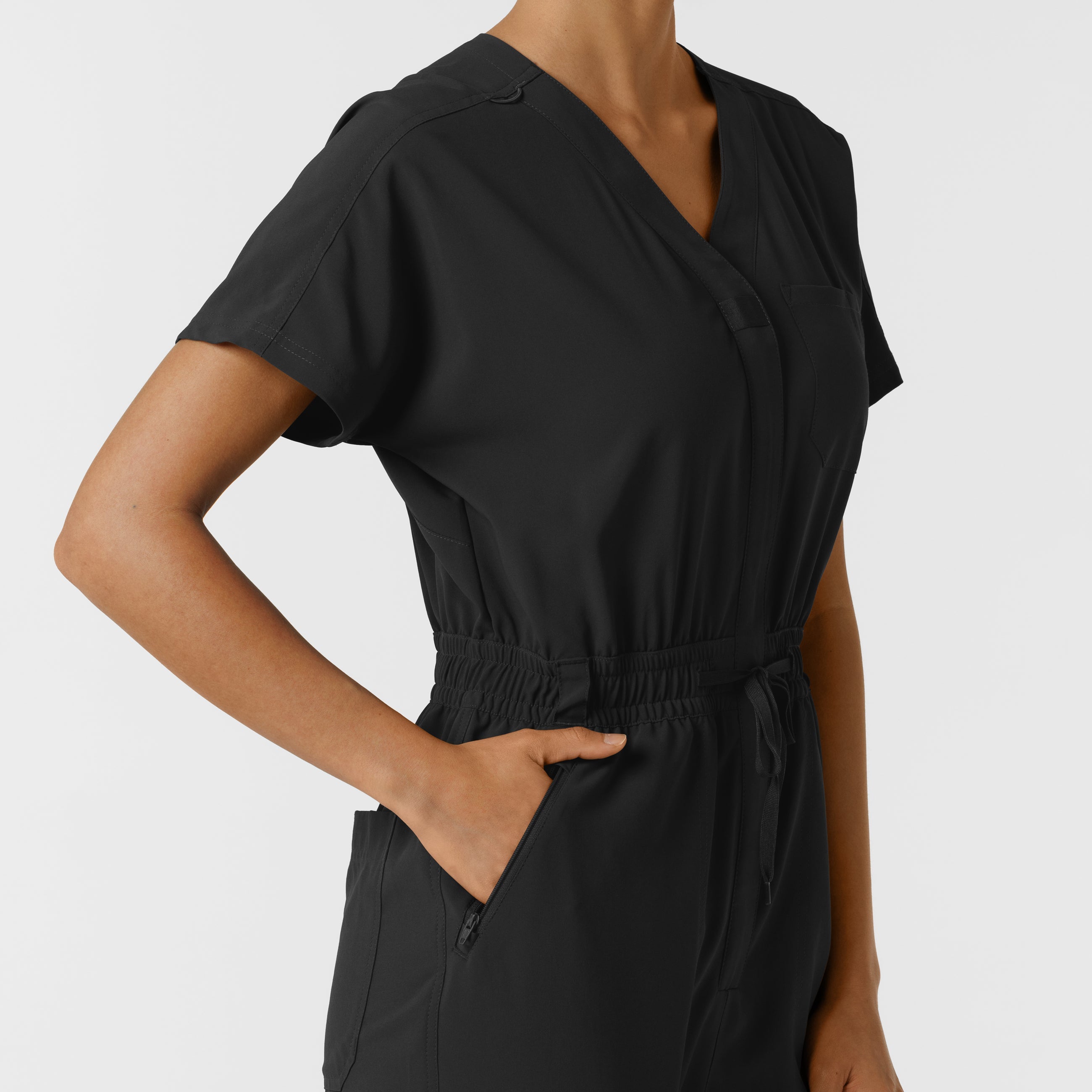 RENEW 3234 Cargo Jogger Scrub Jumpsuit Black