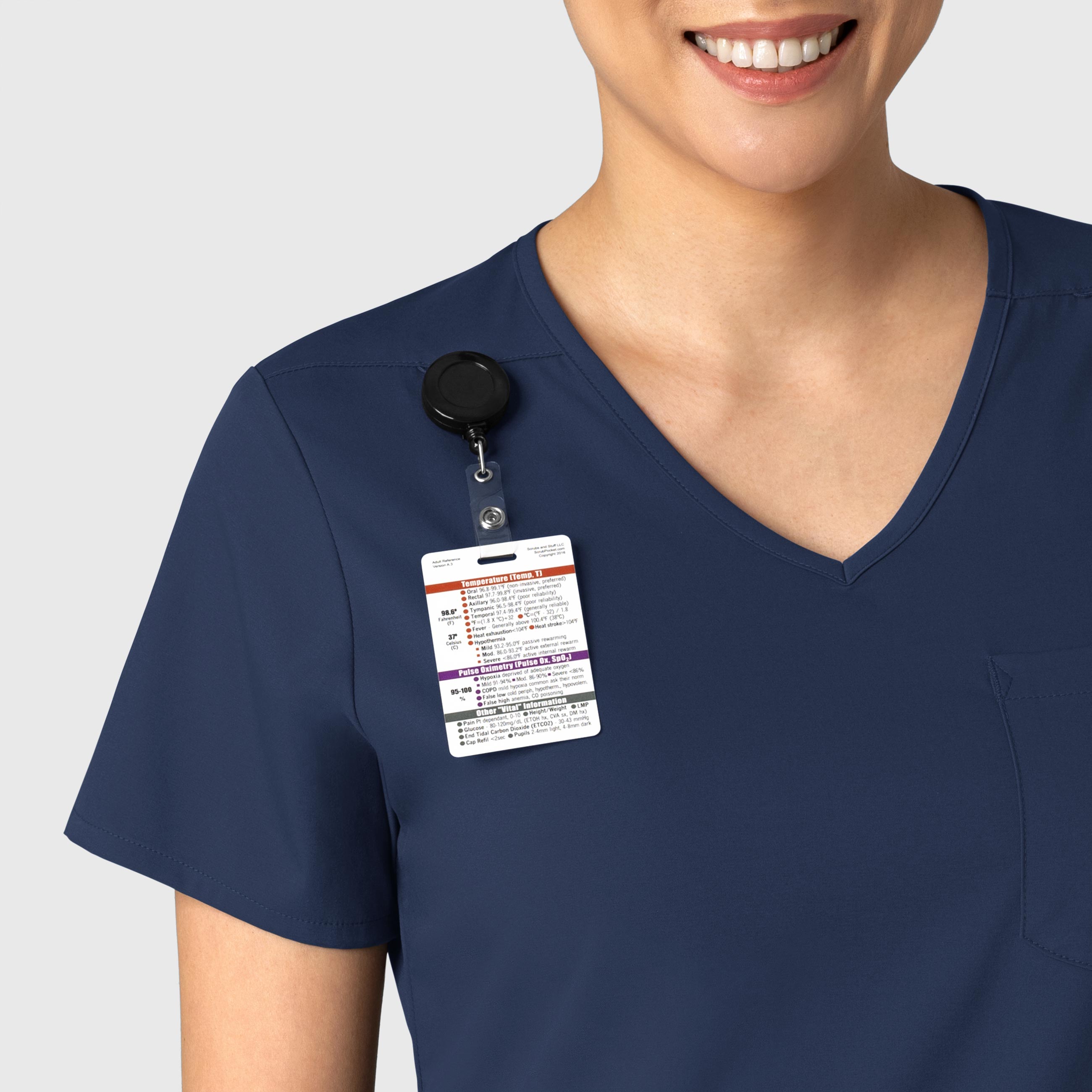 Boundless 6151 Tuck-In Scrub Top Navy
