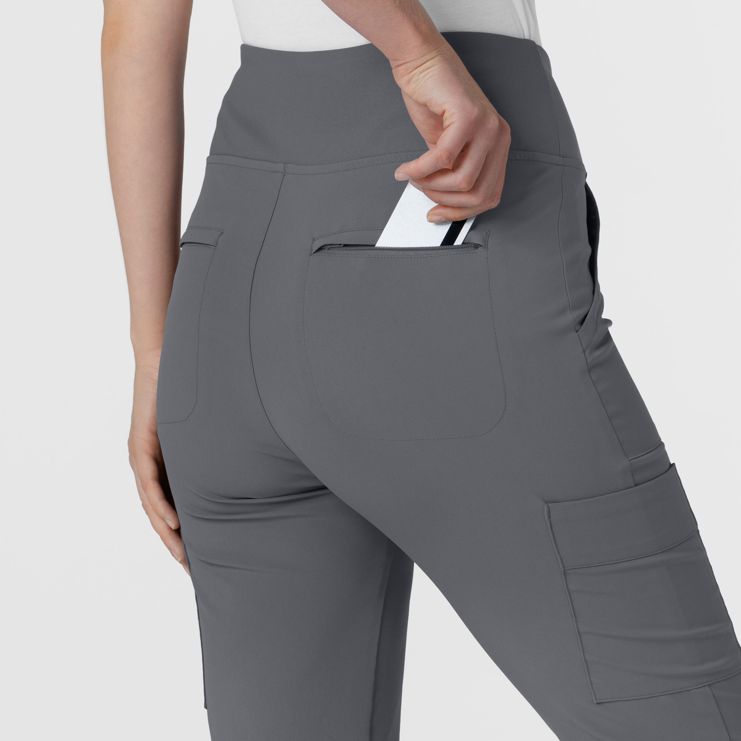 RENEW 5534 Cargo Flare Scrub Pants Pewter