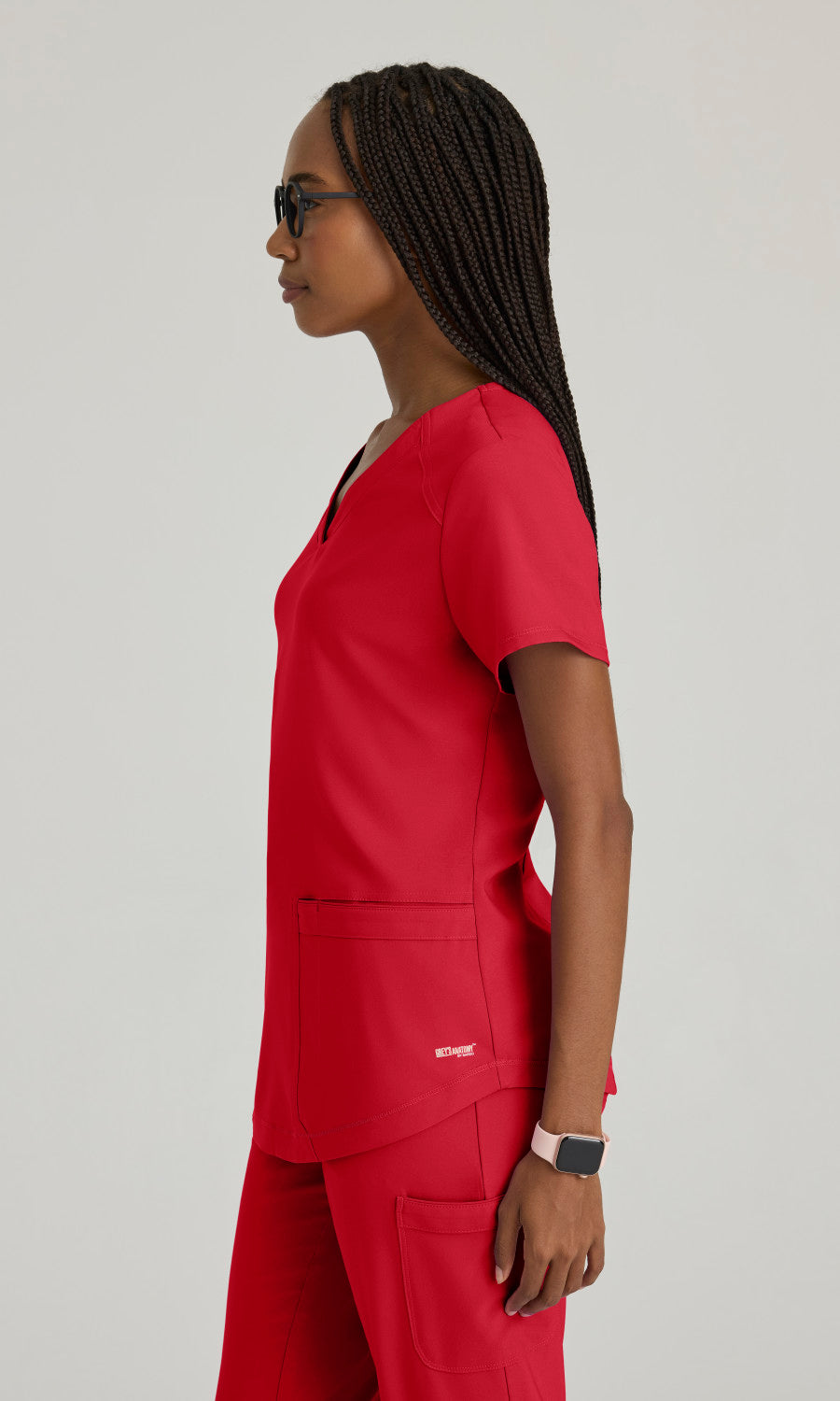 Grey's Anatomy Evolve GSST180 Rhythm Scrub Top True Red