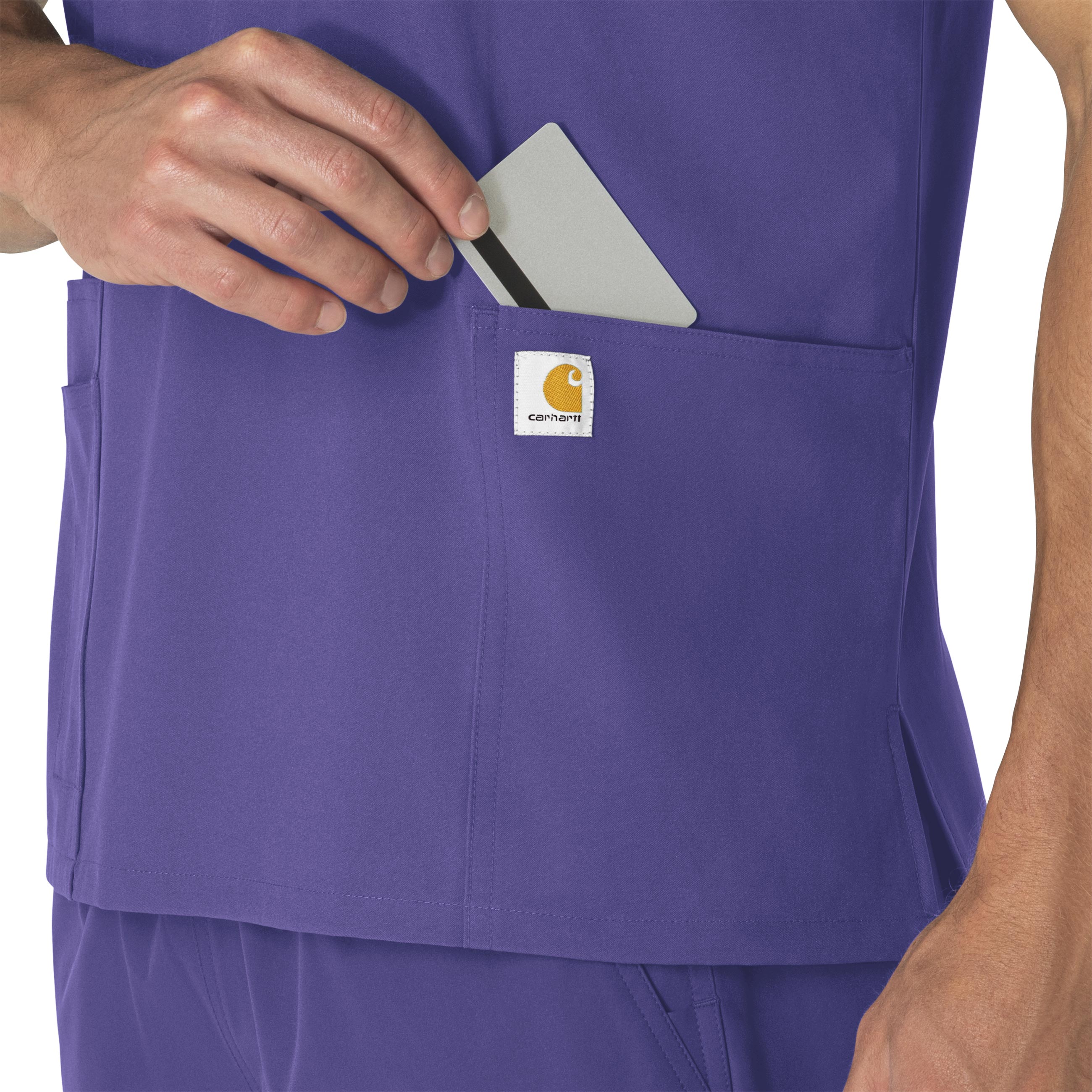 Force Essentials C15013 Unisex V-Neck 6-Pocket Scrub Top Grape