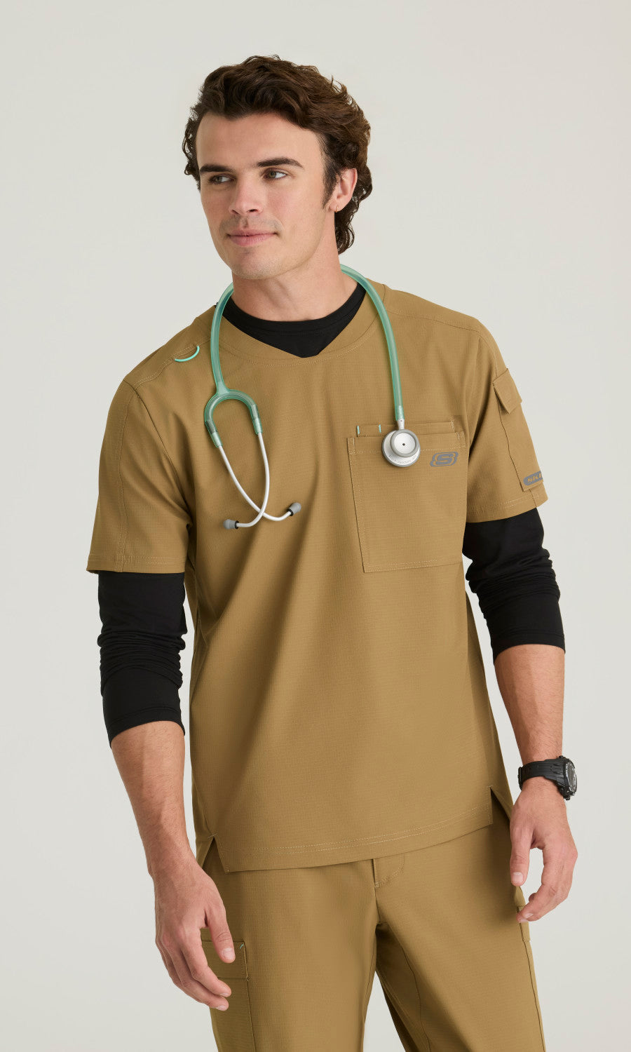 Skechers Ripstop SKT277 Station Scrub Top Duffle
