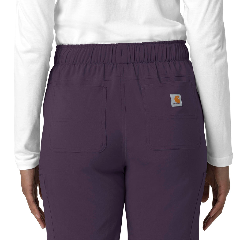 Force Cross-Flex C53210 Straight Leg Cargo Scrub Pants Black Plum