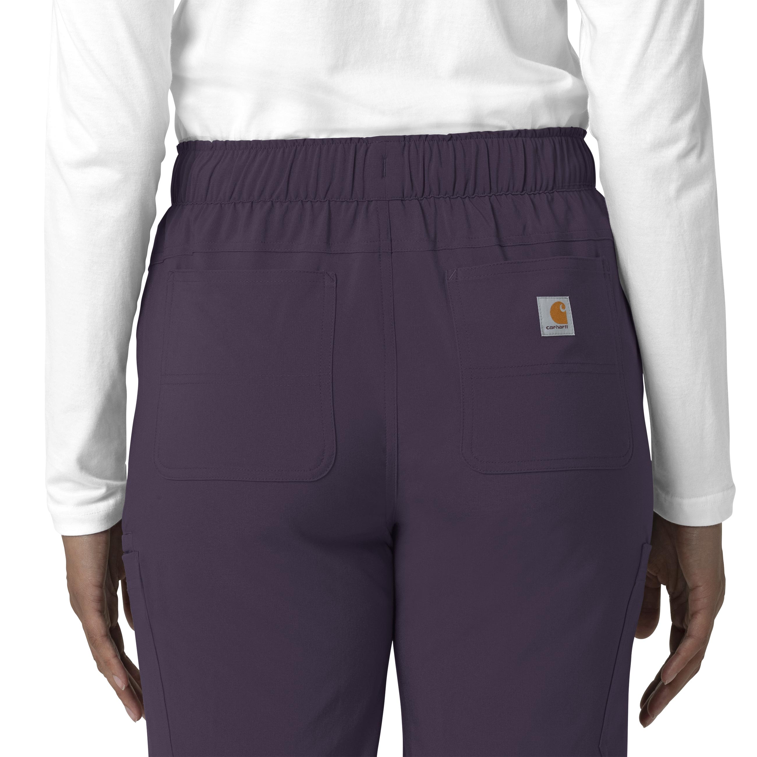 Force Cross-Flex C53210 Straight Leg Cargo Scrub Pants Black Plum
