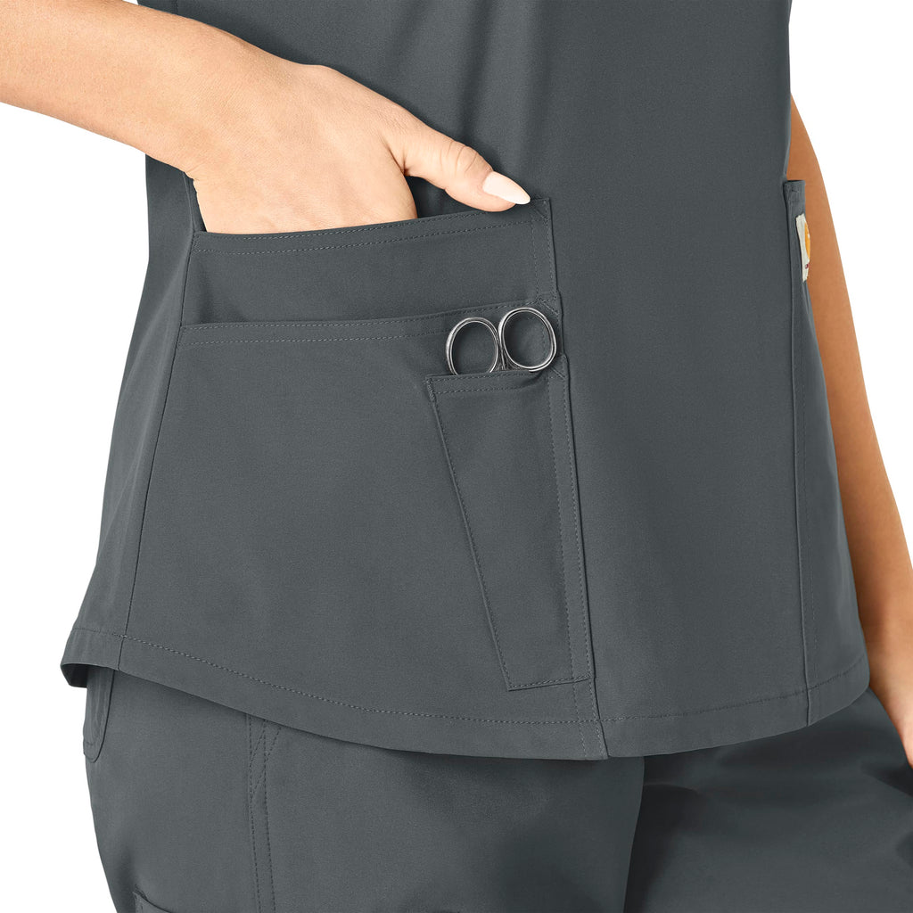 Force Essentials C12113 V-Neck Scrub Top Pewter