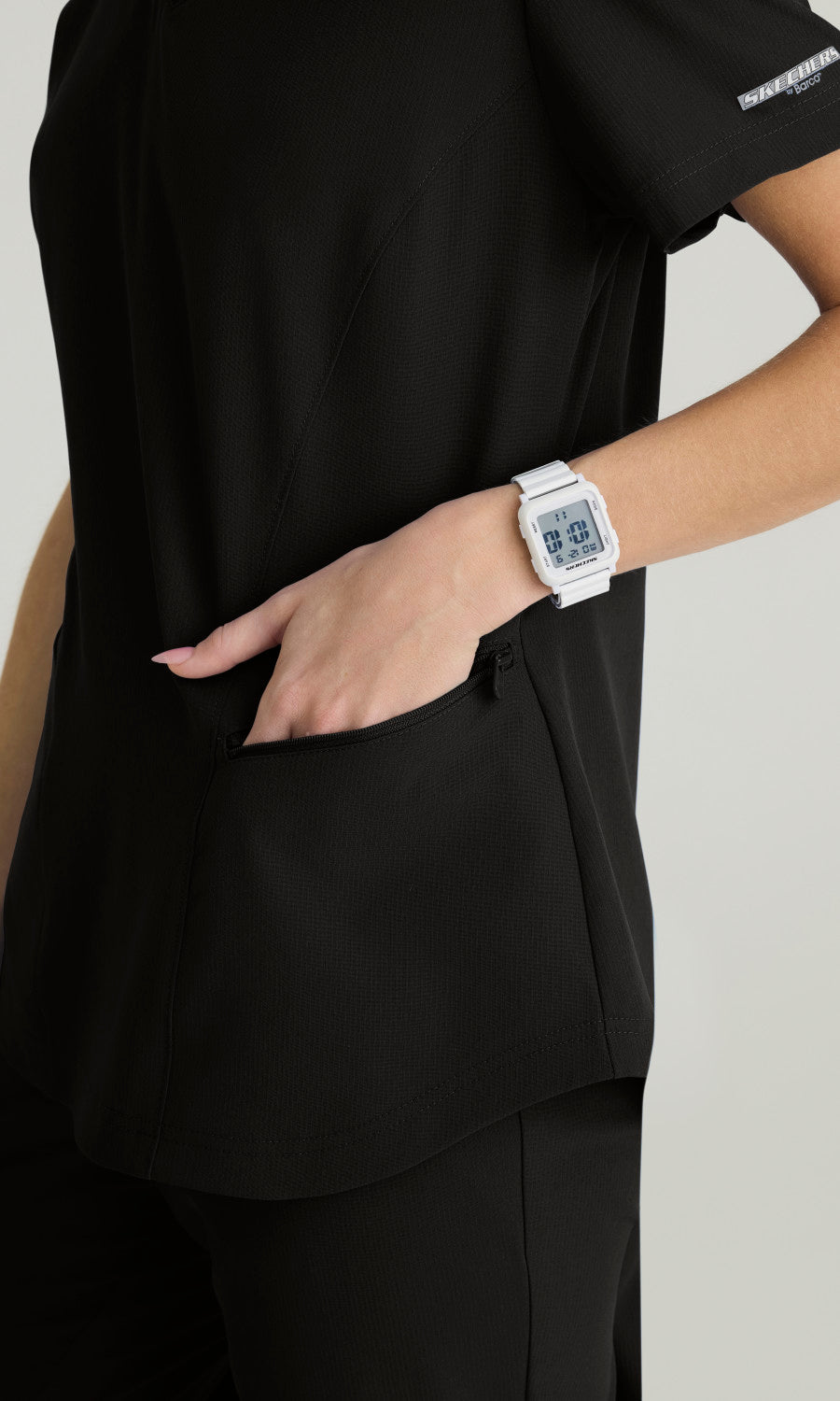 Skechers Vitality SKT092 Electra Scrub Top Black