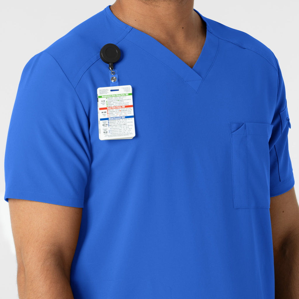 RENEW 6834 Men's V-Neck 5 Pocket Scrub Top Royal