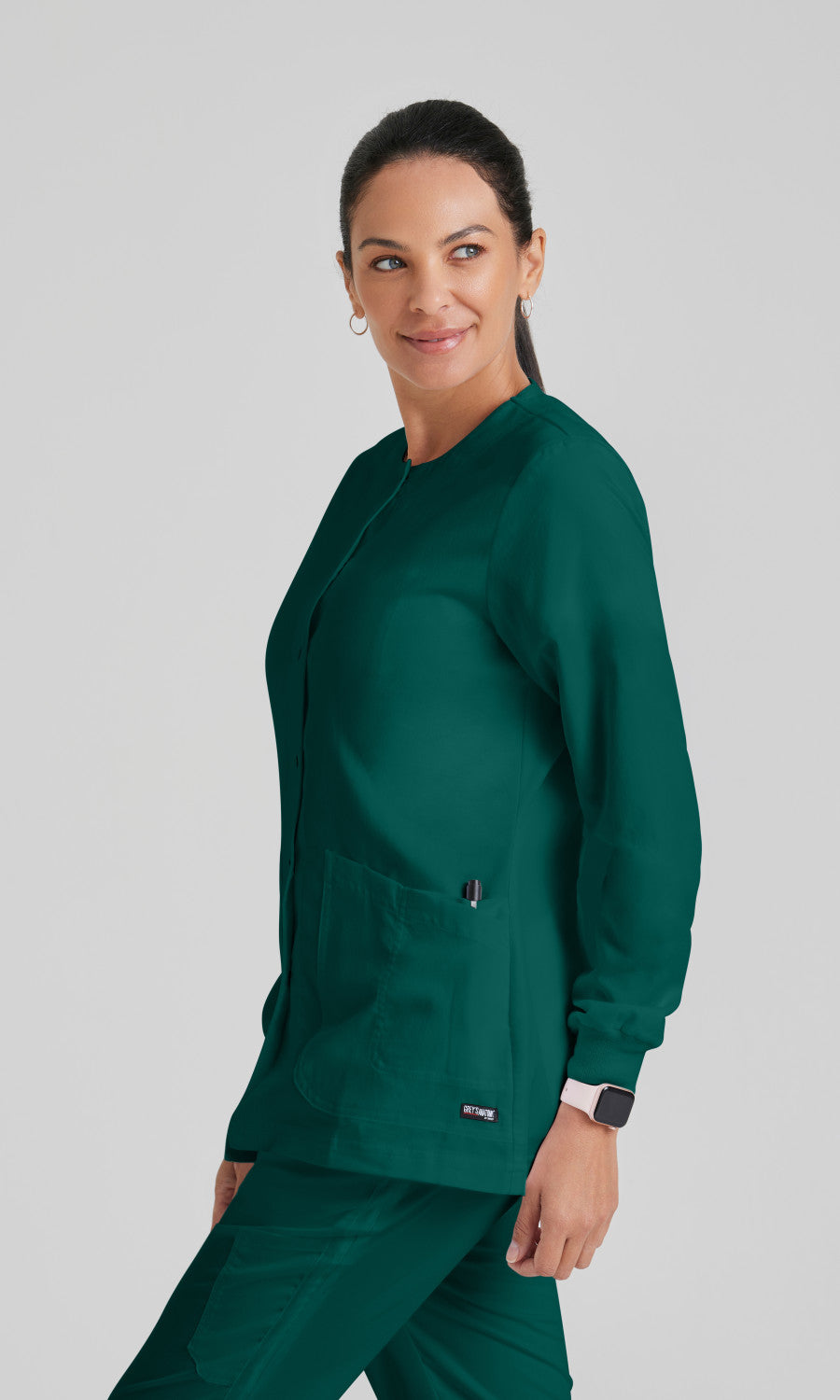 Grey's Anatomy 4450 Jamie Scrub Jacket Hunter Green