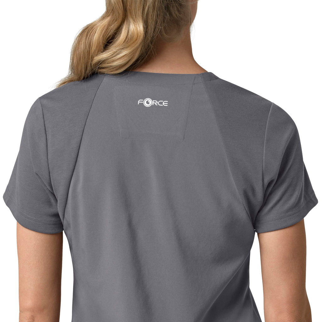 Force Cross-Flex C13210 Flex Panel V-Neck Scrub Top Pewter