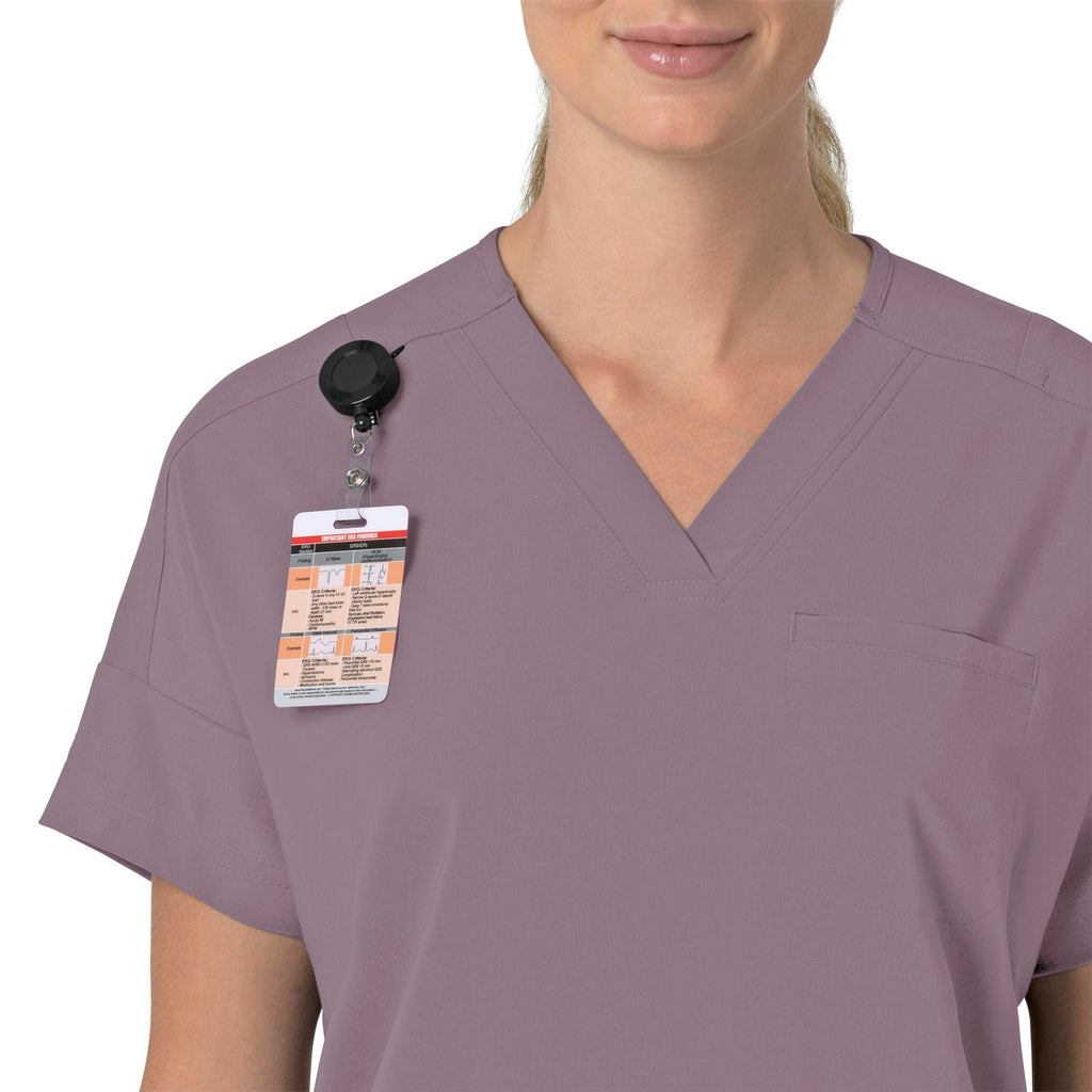 Force Cross-Flex C13110 Oversized V-Neck Scrub Top Lavender Mist