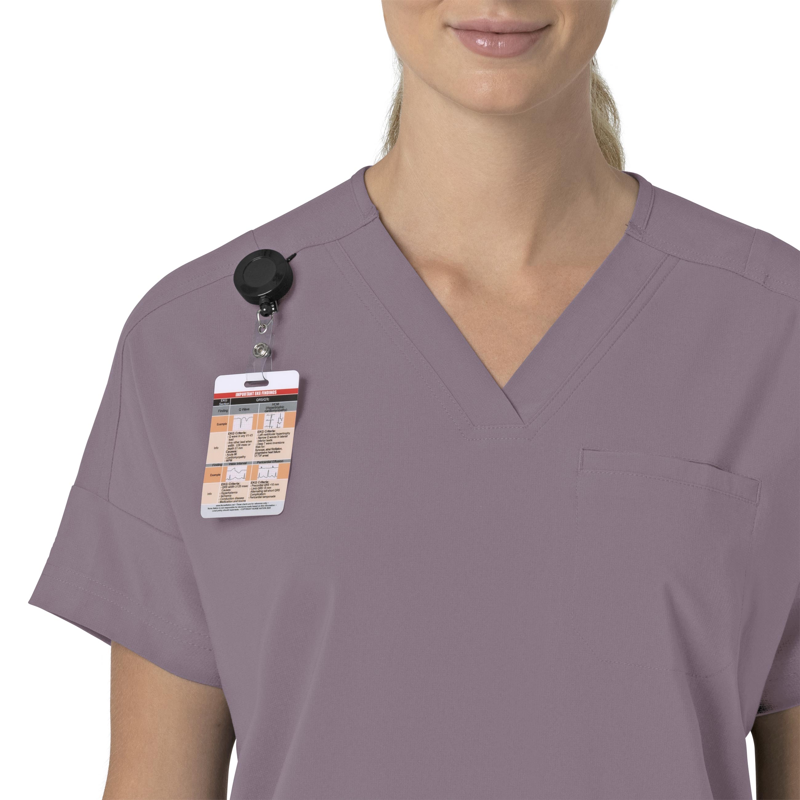 Force Cross-Flex C13110 Oversized V-Neck Scrub Top Lavender Mist