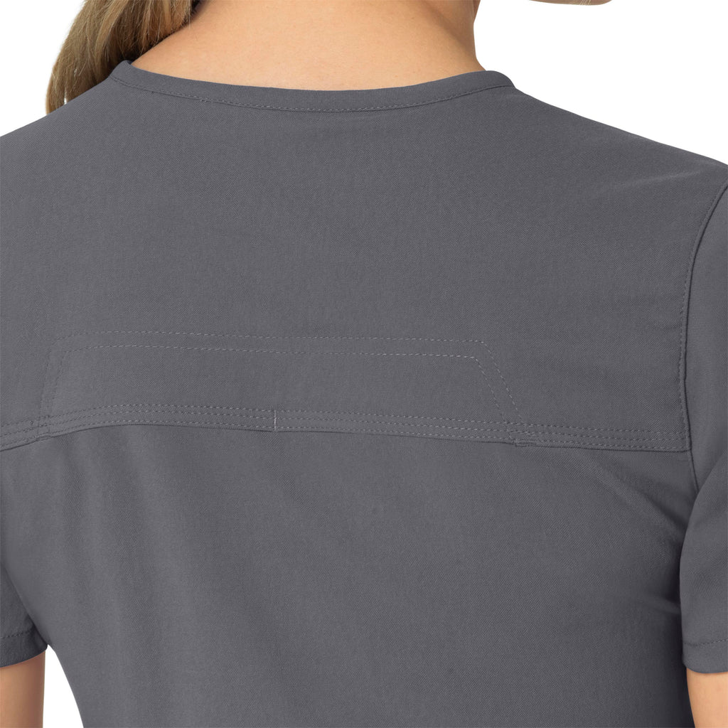 Rugged Flex Peak C12237 4-Pocket V-Neck Scrub Top Pewter