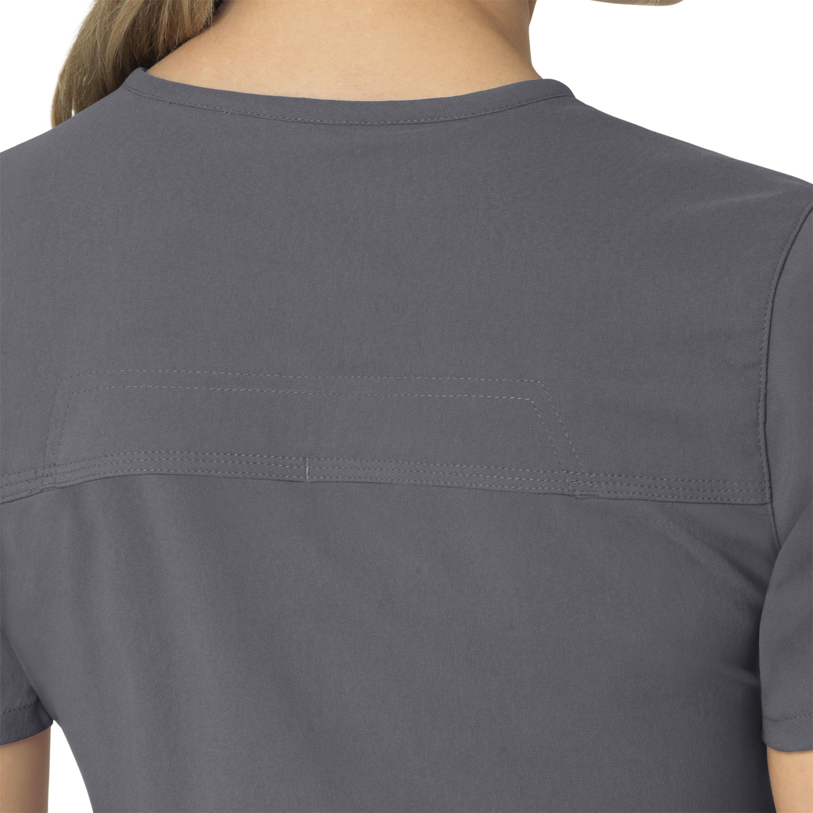 Rugged Flex Peak C12237 4-Pocket V-Neck Scrub Top Pewter