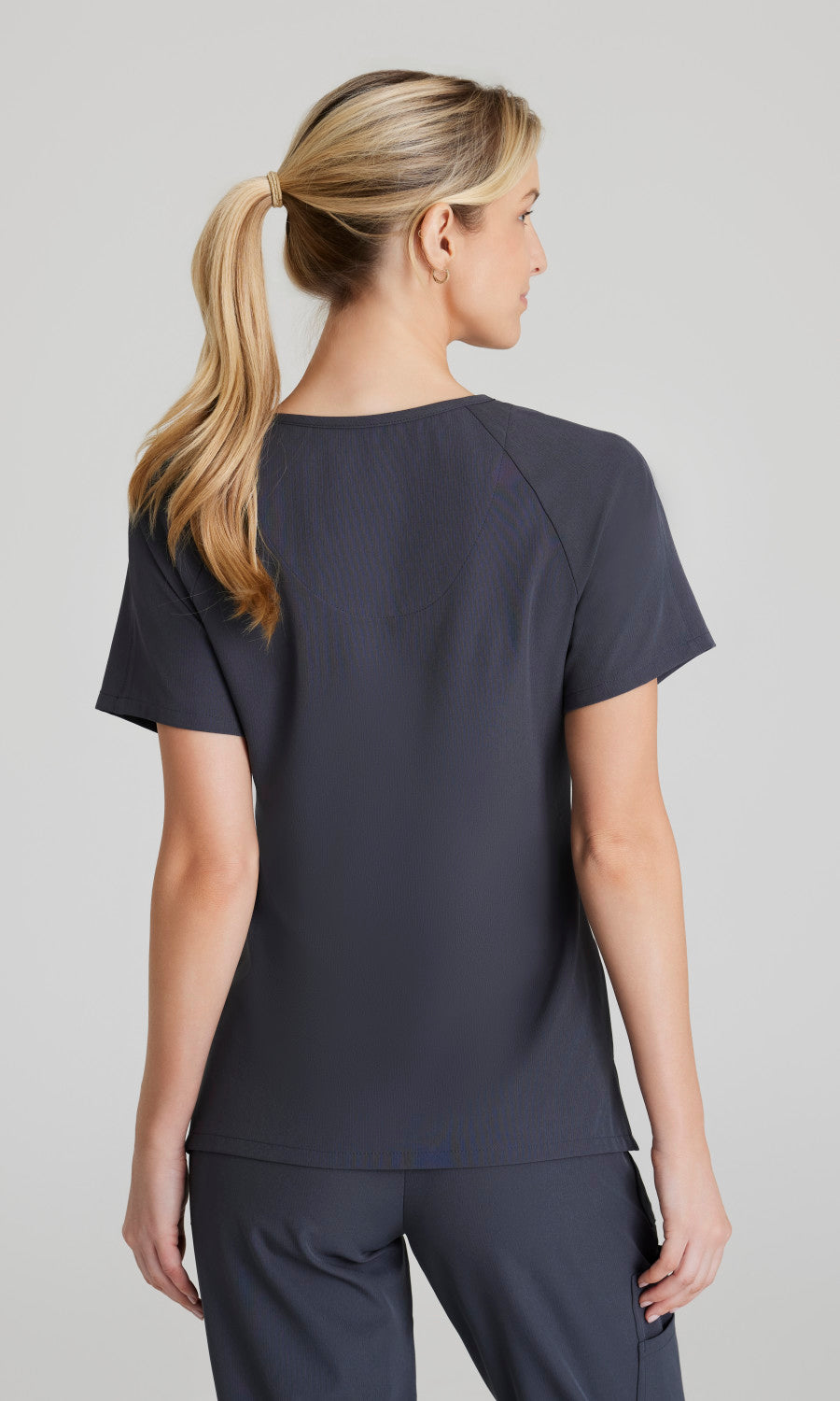 Skechers Fusion SKT238 Prisma Scrub Top Pewter