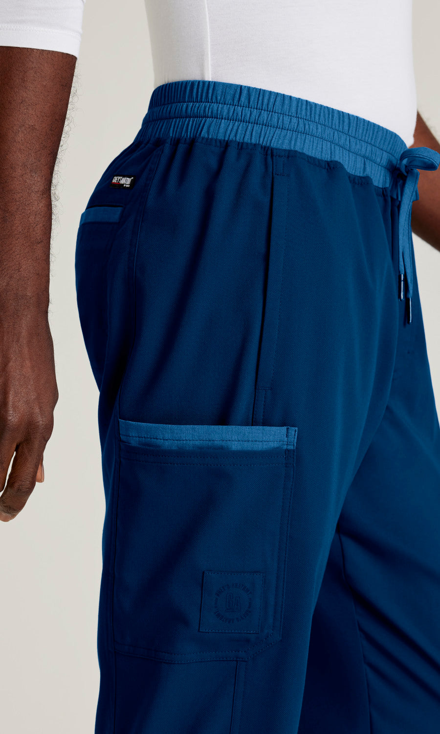 Grey's Anatomy Spandex Stretch GRSP641 Nathan Scrub Pants Indigo