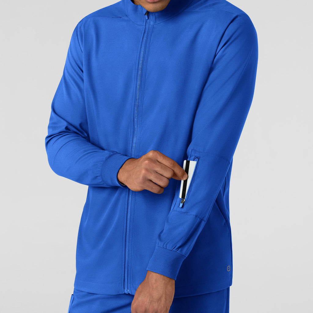 Boundless 8351 Men's Warm Up Scrub Jacket Royal