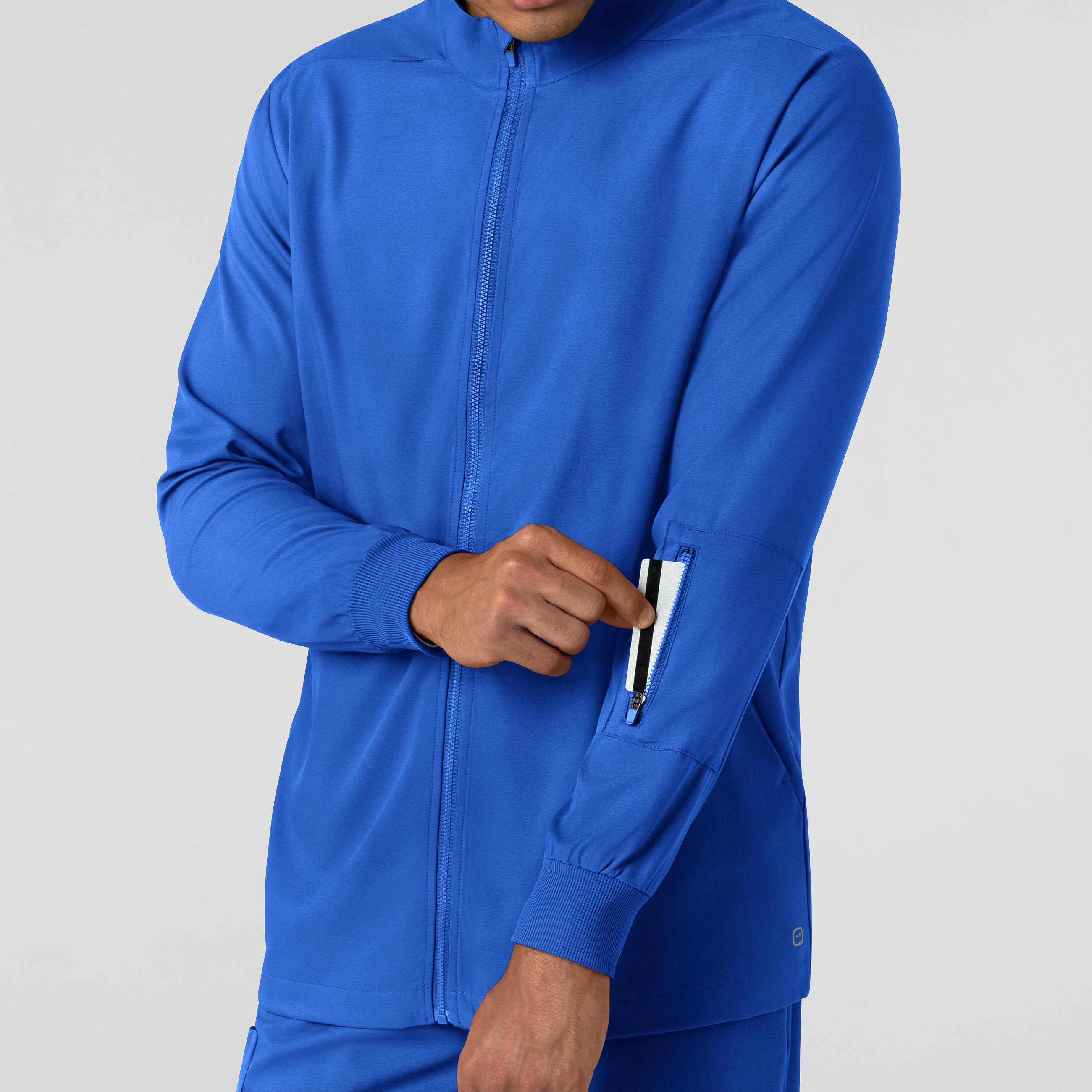 Boundless 8351 Men's Warm Up Scrub Jacket Royal