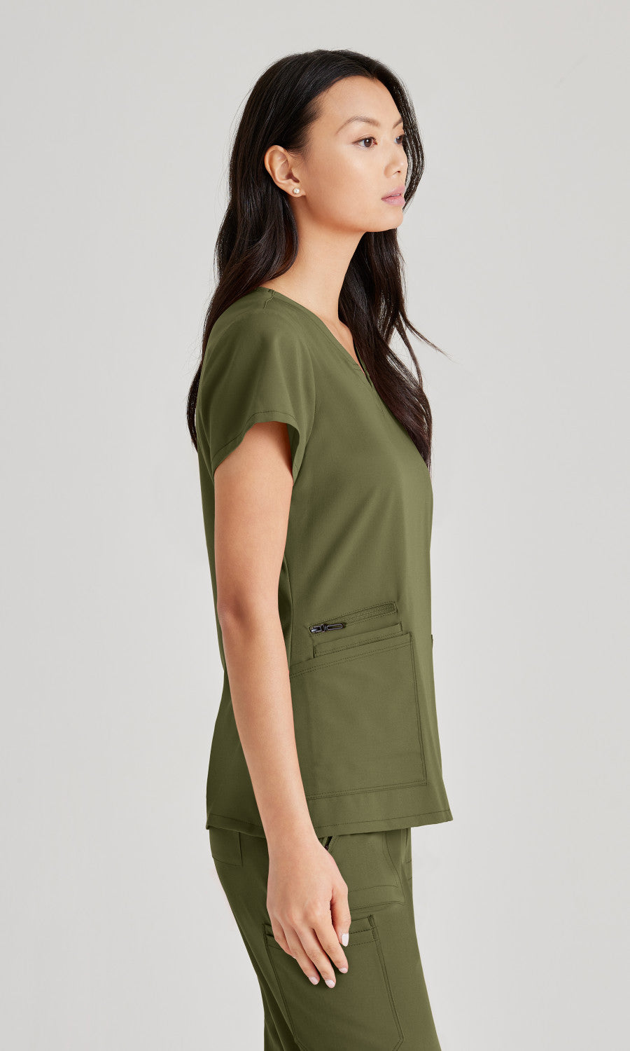Barco Unify BUT167 Purpose Scrub Top Olive