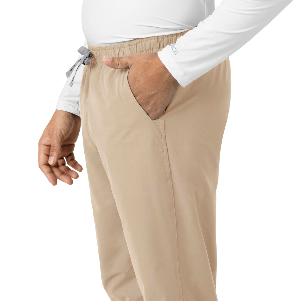 Force Essentials C55013 Unisex Elastic Waist Cargo Scrub Pants Khaki