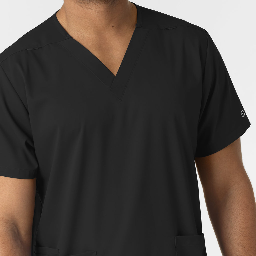 Boundless 6051 Unisex V-Neck Scrub Top Black