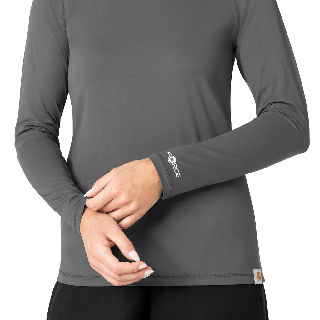 Force Sub-Scrubs C31002 Performance Long Sleeve Tee Pewter