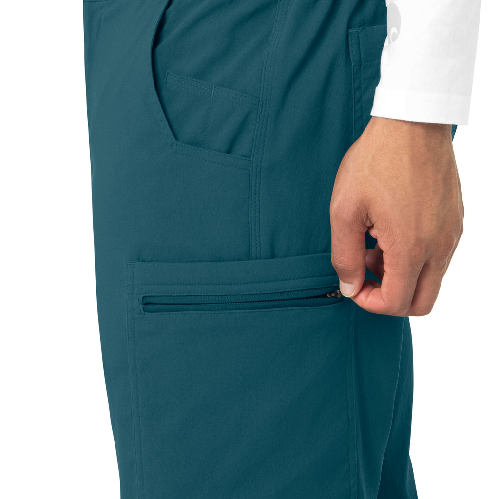 Rugged Flex Peak C55037 Men's Straight Leg Cargo Scrub Pants Caribbean Blue