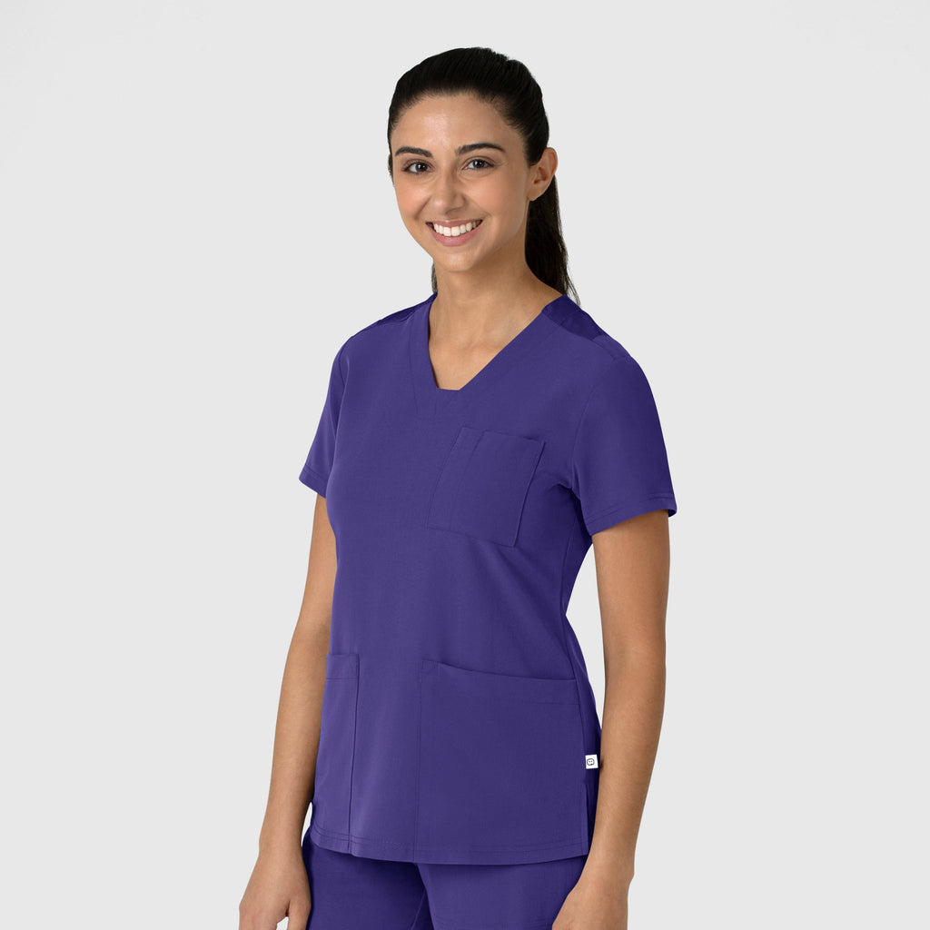 Nova 6132 Flex-n-Reach V-Neck Scrub Top Grape