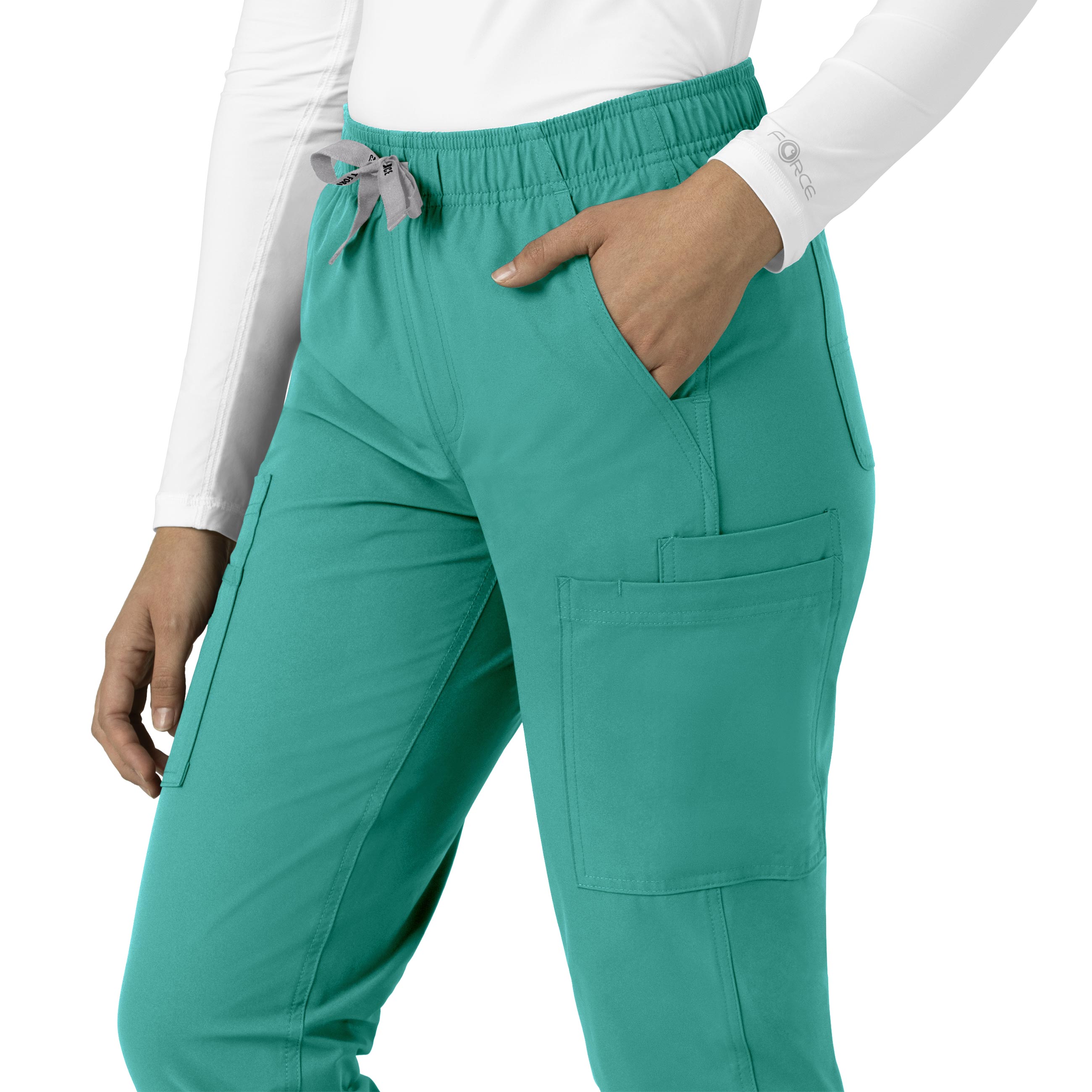 Force Essentials C51213 Straight Leg Scrub Pants Teal Blue