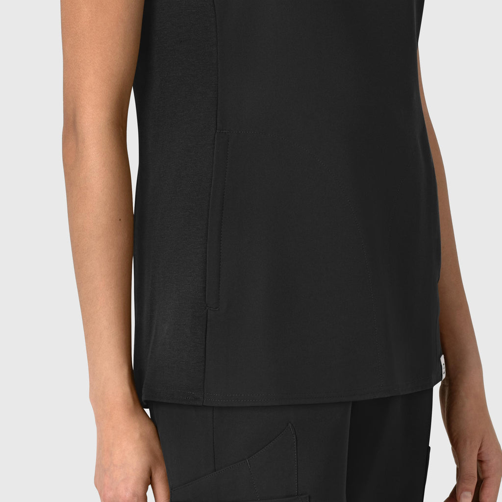 Thrive 6522 Flex-n-Reach V-Neck Scrub Top Black