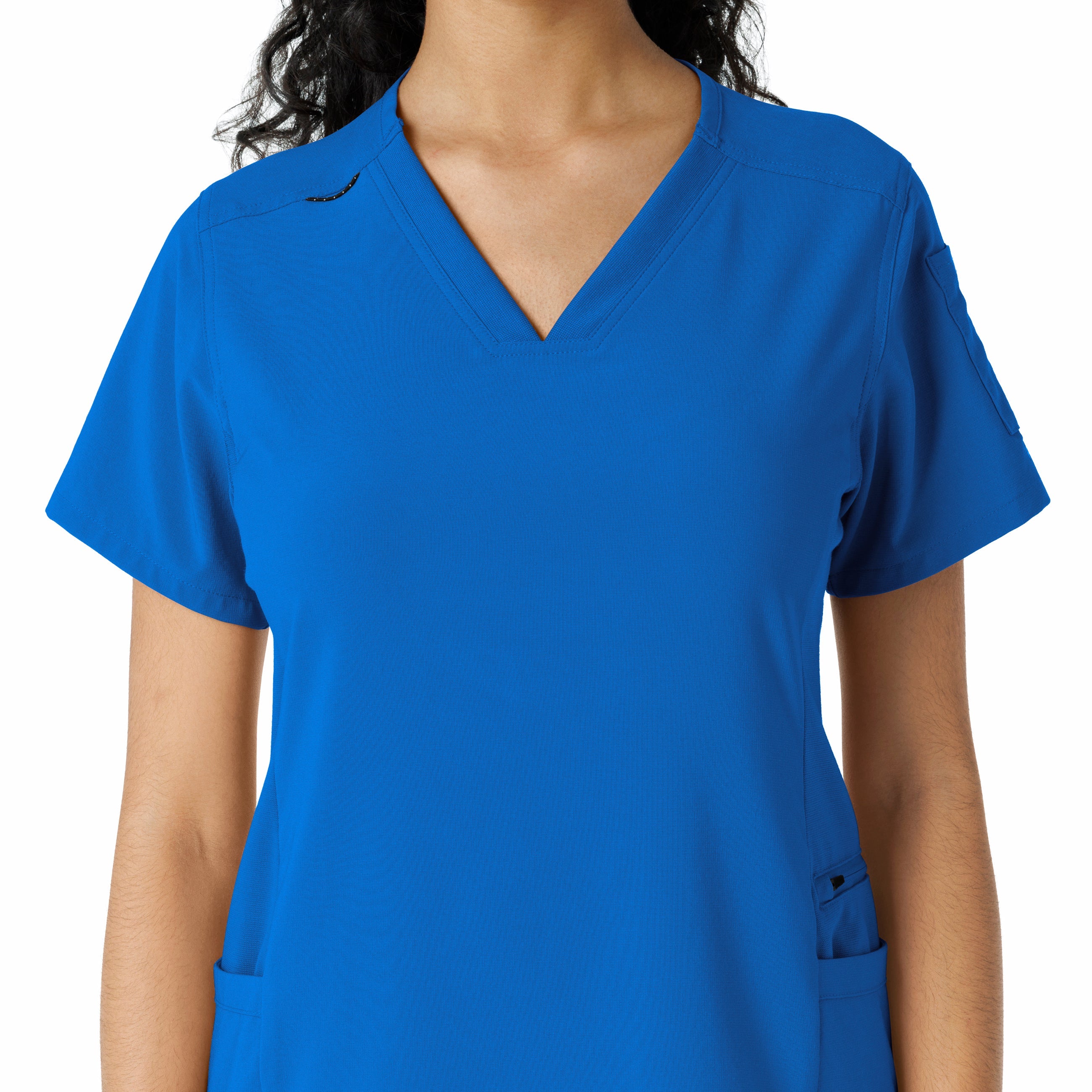 Force Cross-Flex C13310 Knit Panel Scrub Top Royal