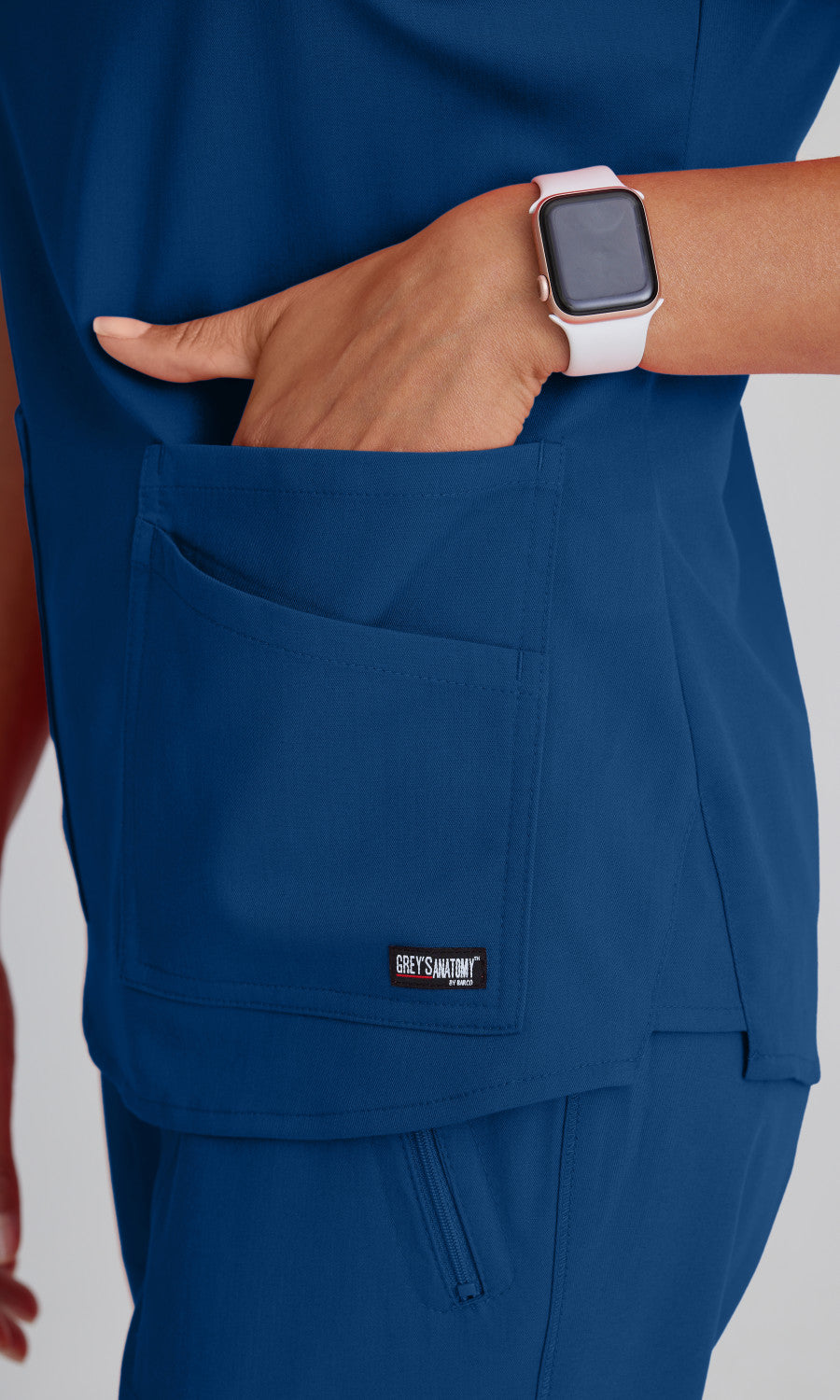 Grey's Anatomy Stretch GRST011 Emma Scrub Top Indigo