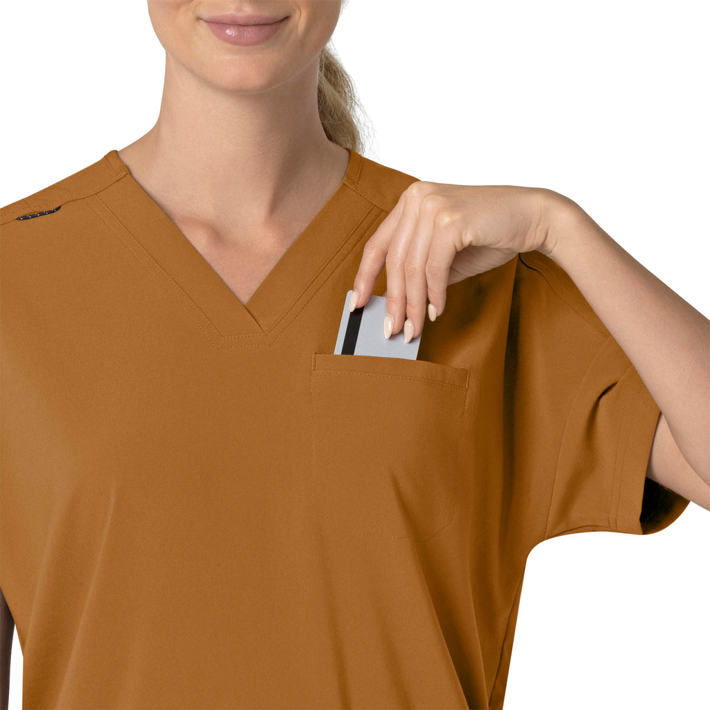 Force Cross-Flex C13110 Oversized V-Neck Scrub Top Fox Brown