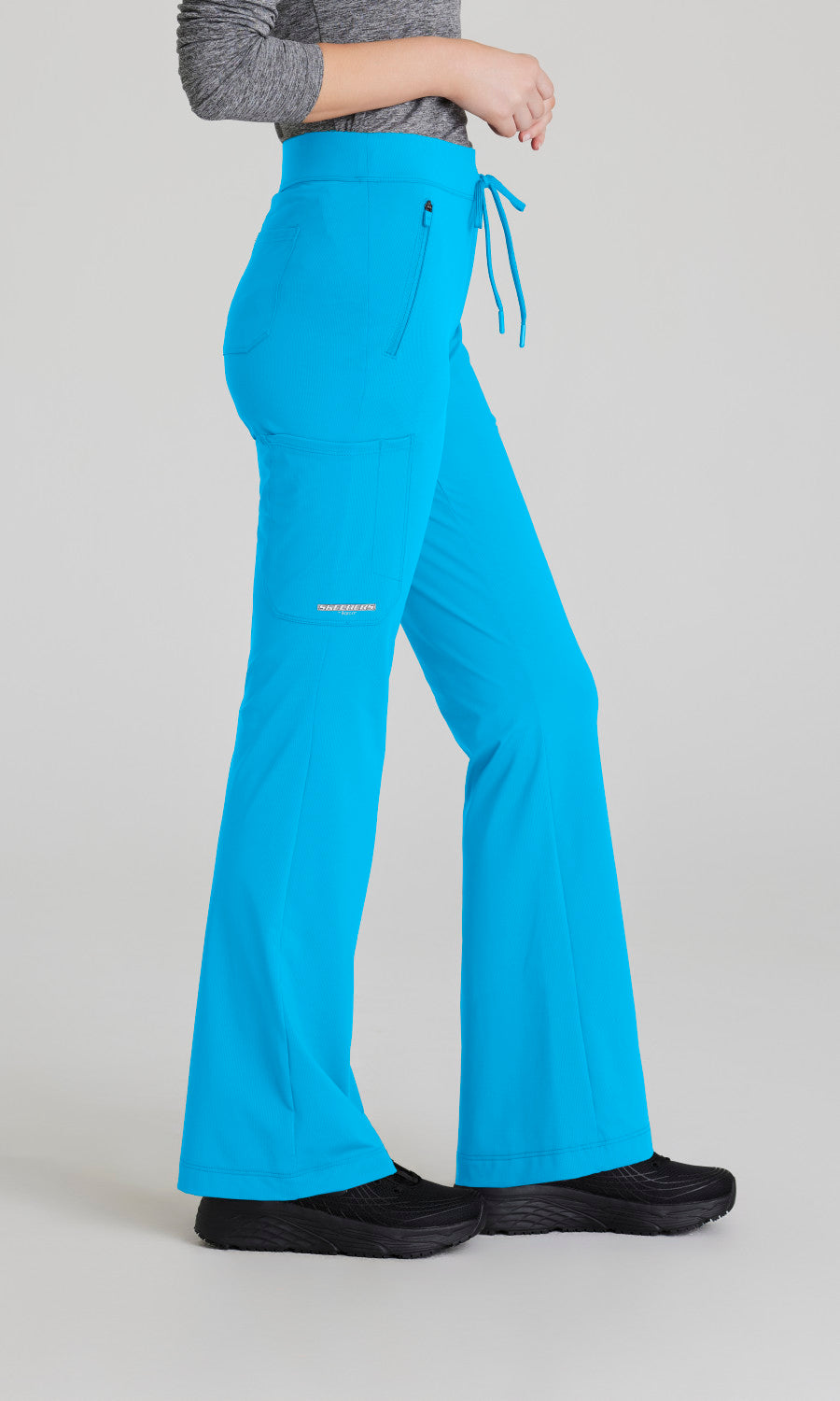 Skechers Slip-Ins Knits SKP656 Glide Knit Flare Scrub Pants Bold Azure