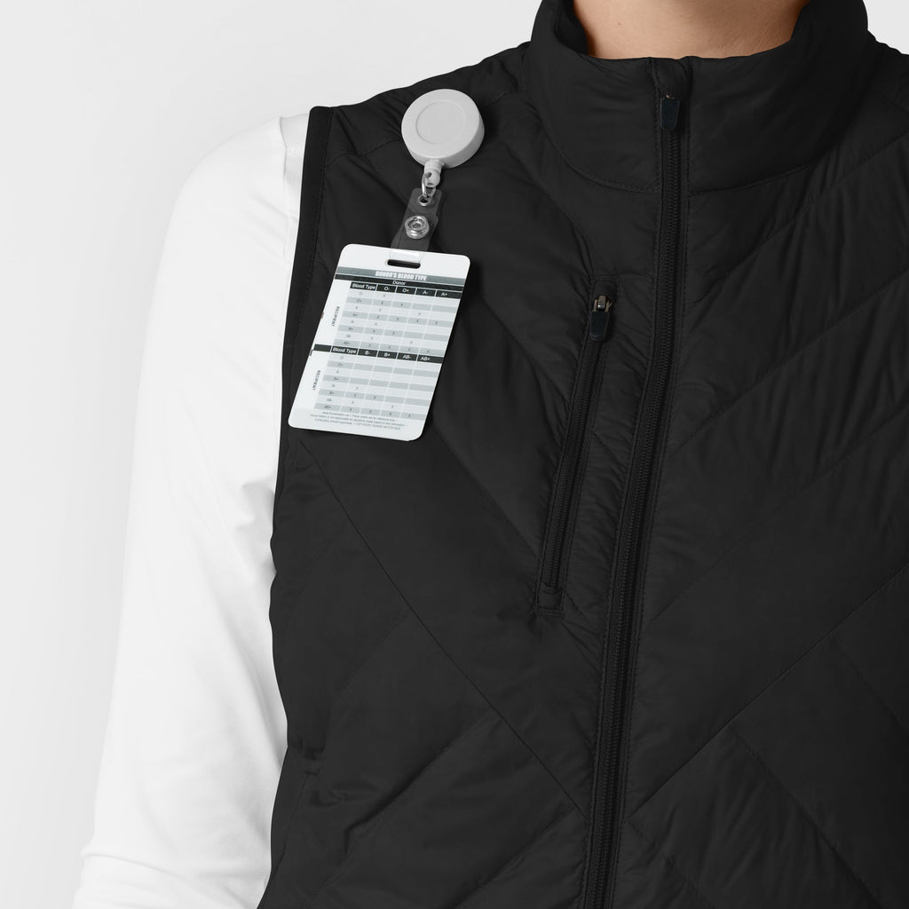 Layers 8277 Quilted Scrub Vest Black