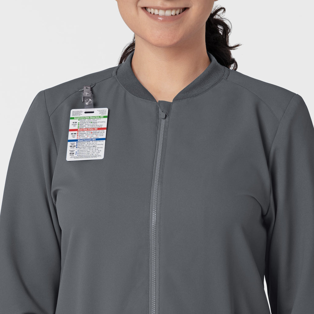 Thrive 8122 Flex-n-Reach Zip-Front Jacket Pewter