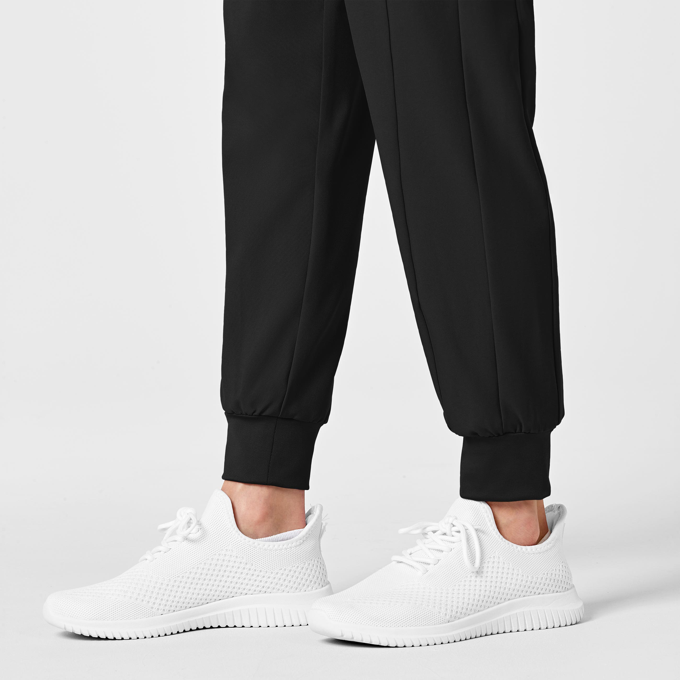W123 5455 Maternity Jogger Scrub Pants Black