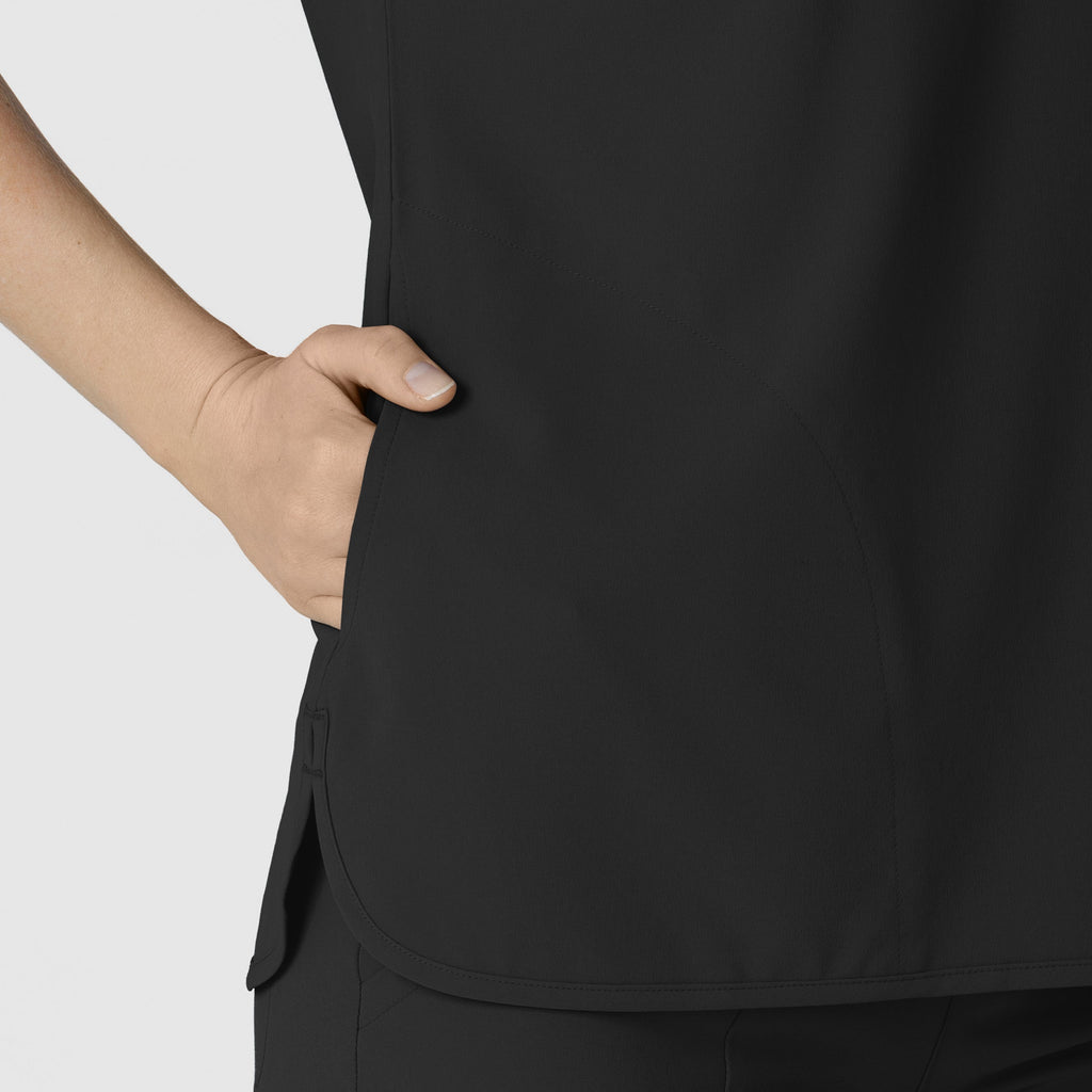 RENEW 6634 Dolman Scrub Top Black