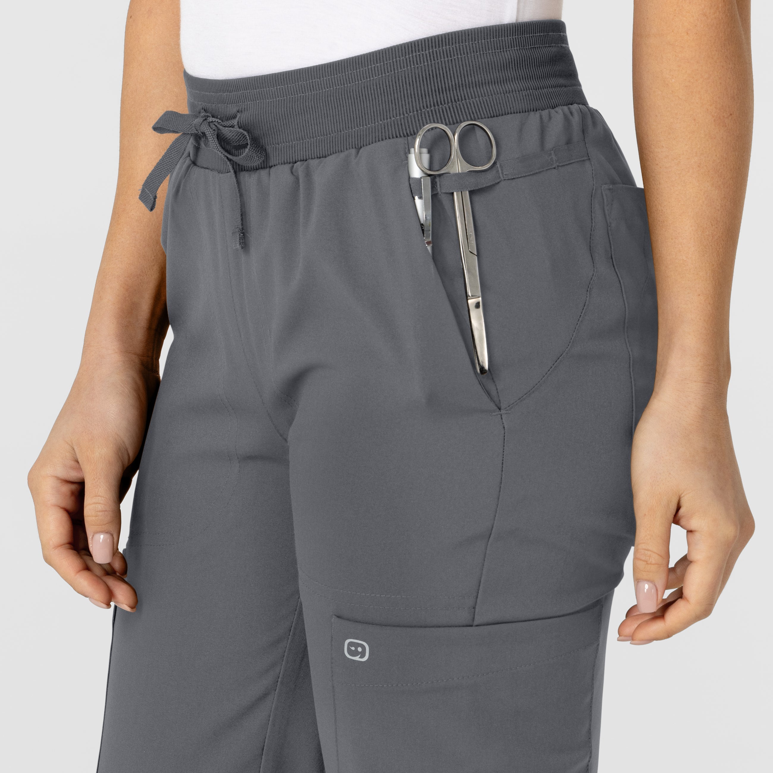 W123 5045 Flex-n-Reach Track Scrub Pants Pewter