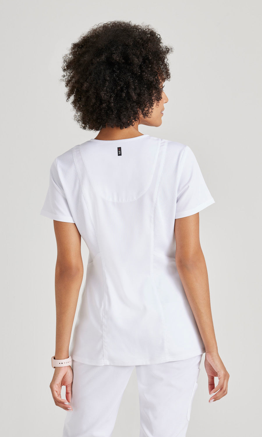 Grey's Anatomy Stretch GRST045 Serena Scrub Top White