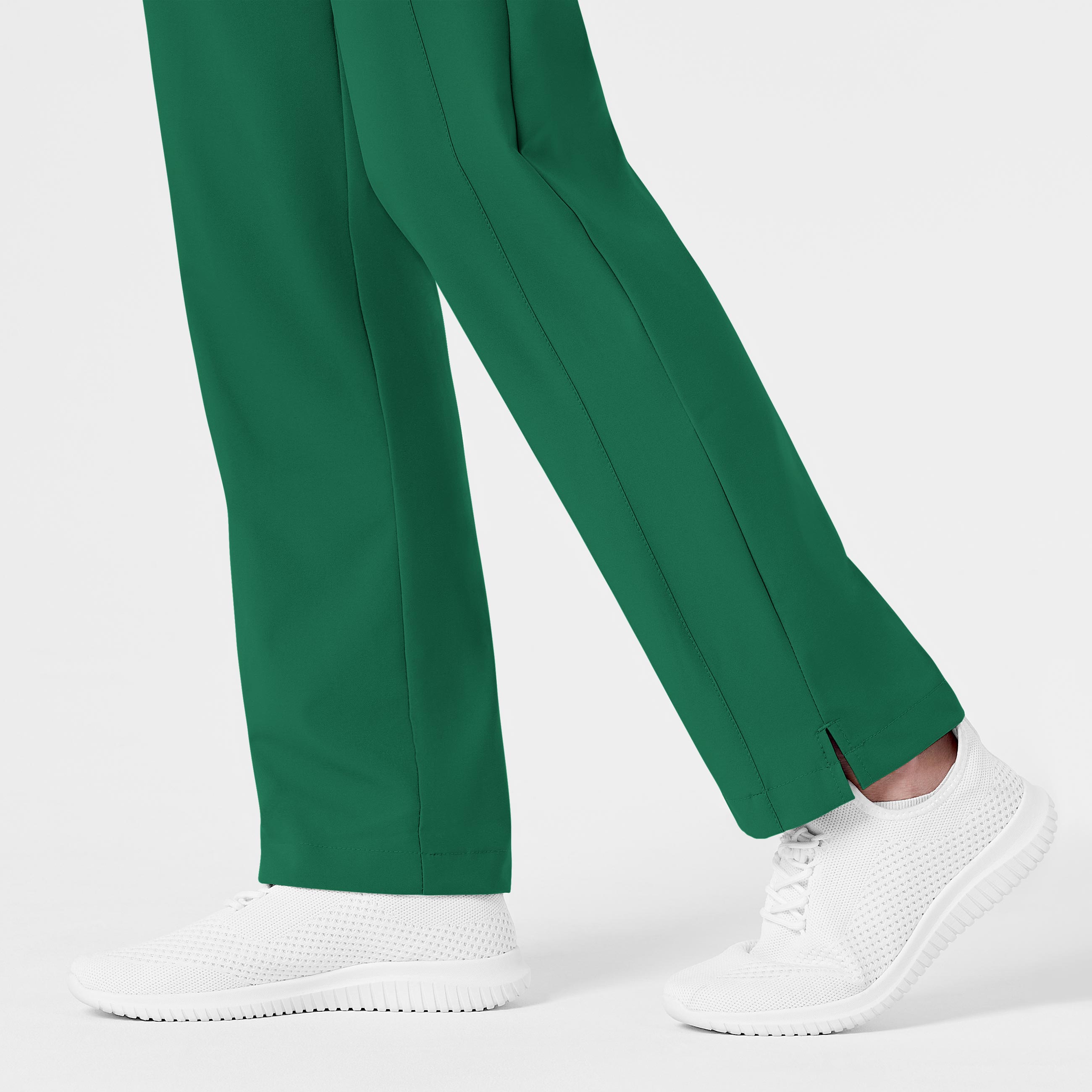 W123 5155 Flat Front Cargo Scrub Pants Hunter