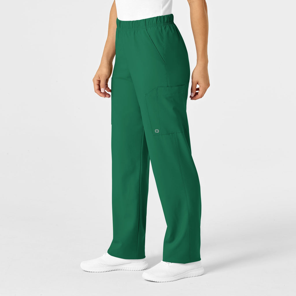W123 5855 Unisex Multi-Cargo Scrub Pants Hunter