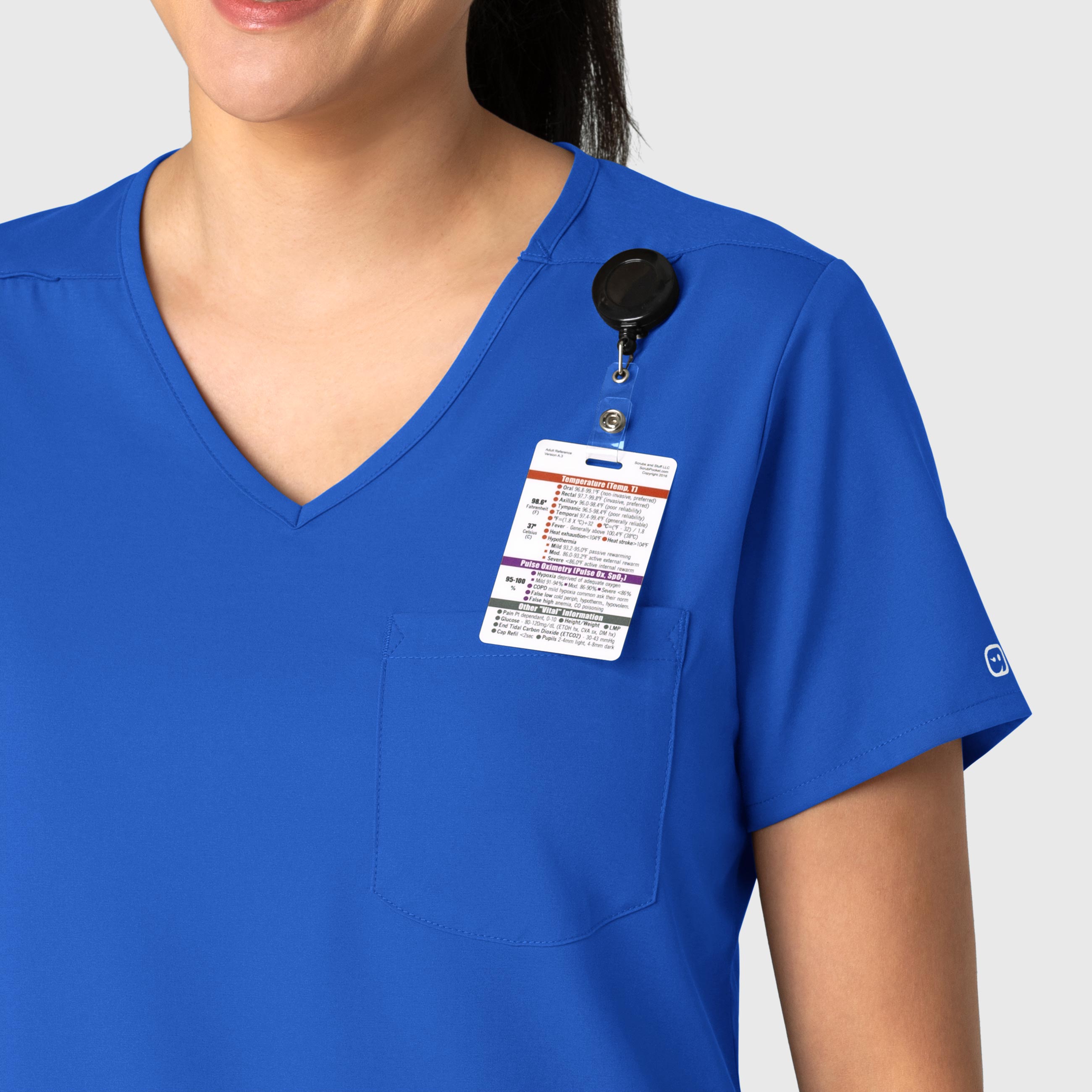 Boundless 6151 Tuck-In Scrub Top Royal