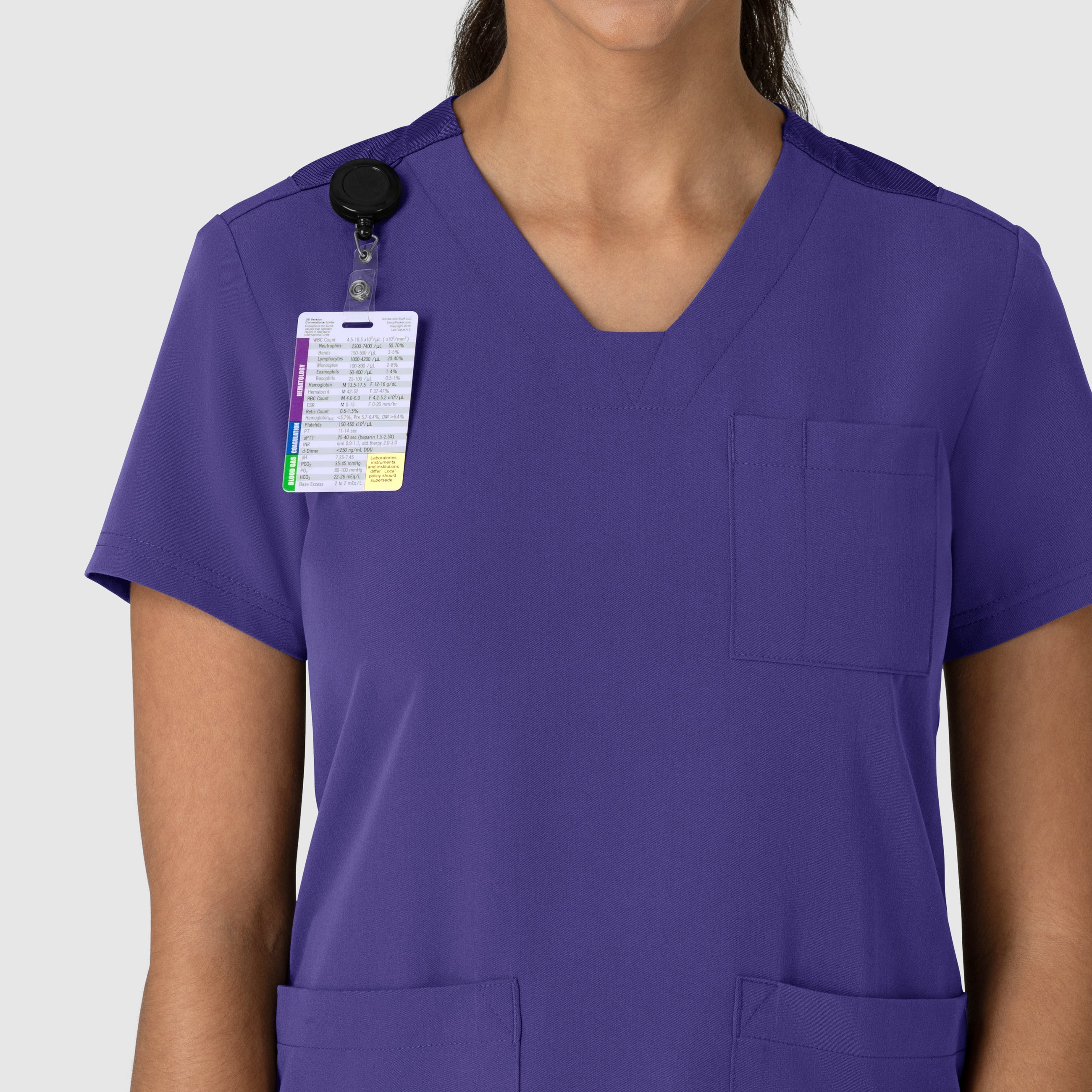 Nova 6132 Flex-n-Reach V-Neck Scrub Top Grape